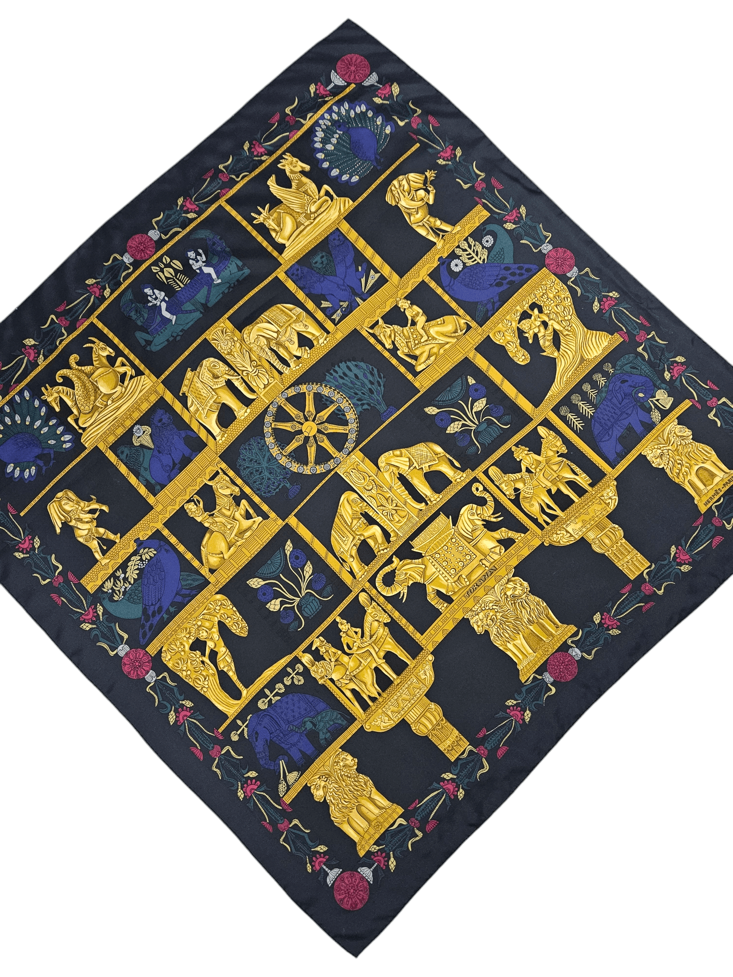 Hermes Hermes Torana by Annie Faivre Silk Scarf Size ONE SIZE - 2 Thumbnail