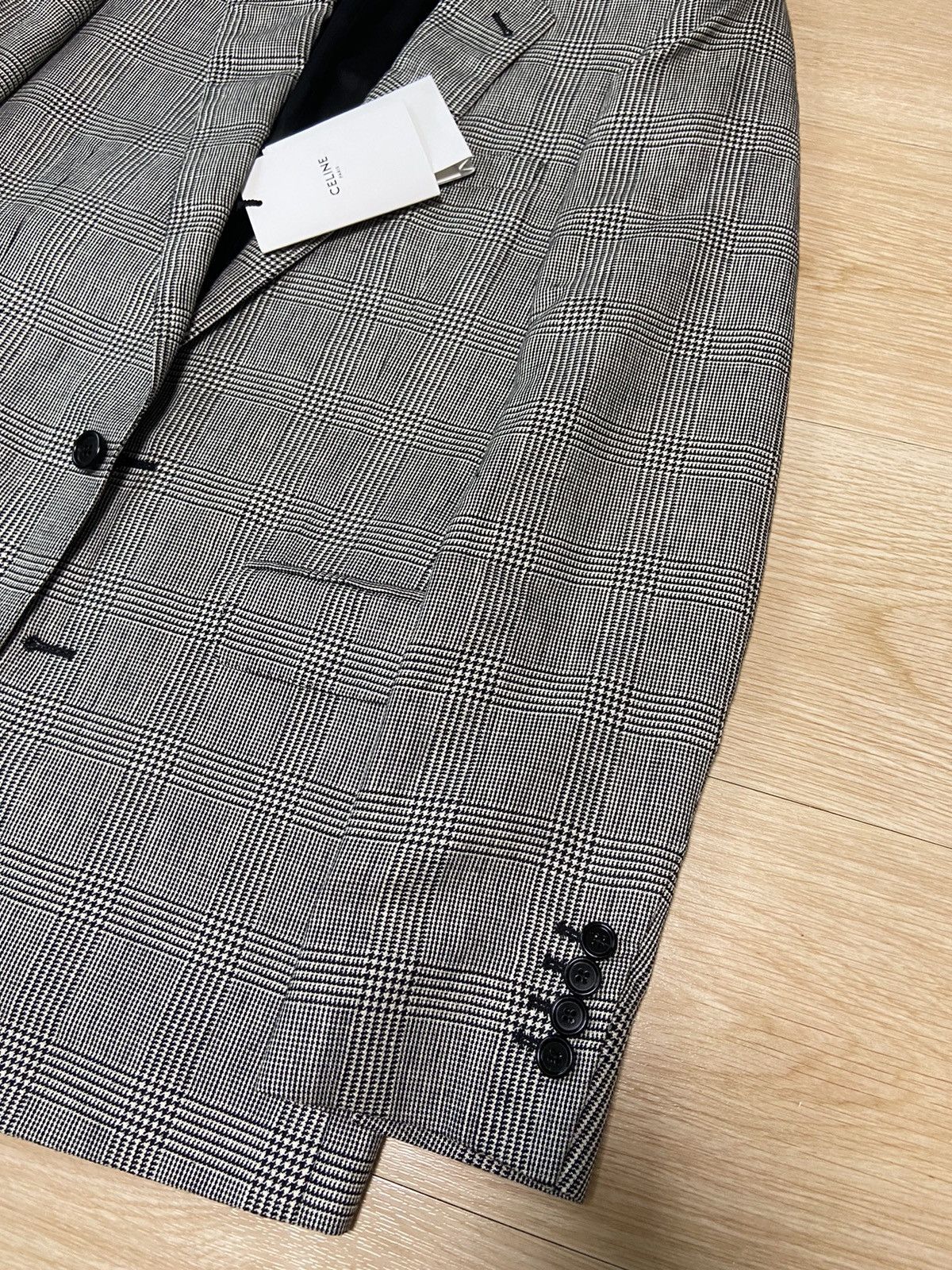 Celine × Hedi Slimane 44 Celine Prince Of Wales houndstooth blazer suit jacket Size US S / EU 44-46 / 1 - 2 Thumbnail