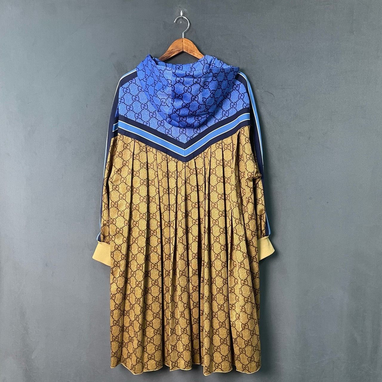 Gucci Gucci Blue-brown stitching full-print hooded jacket 2501-Ne Size US XXS / EU 40 - 2 Thumbnail