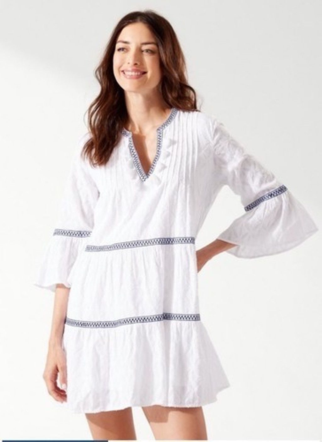 Tommy Bahama Tommy Bahama Embroidered Coverup Mini Dress Women Size SP Size S / US 4 / IT 40 - 10 Thumbnail