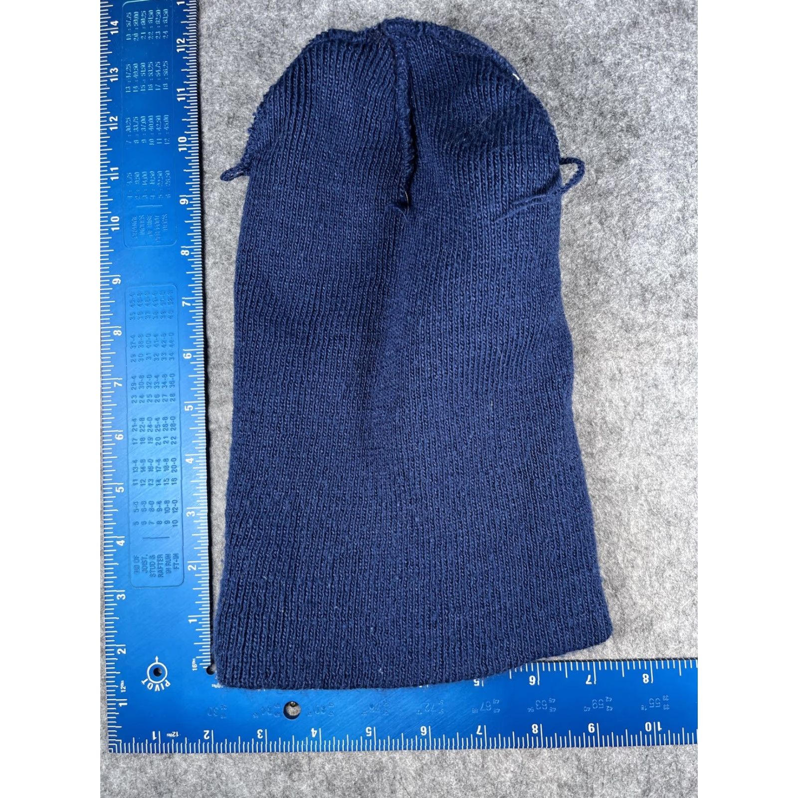 Vintage Knit Beanie Mens One Size Blue Solid Warm Stretch Casual Winter Size ONE SIZE - 5 Thumbnail