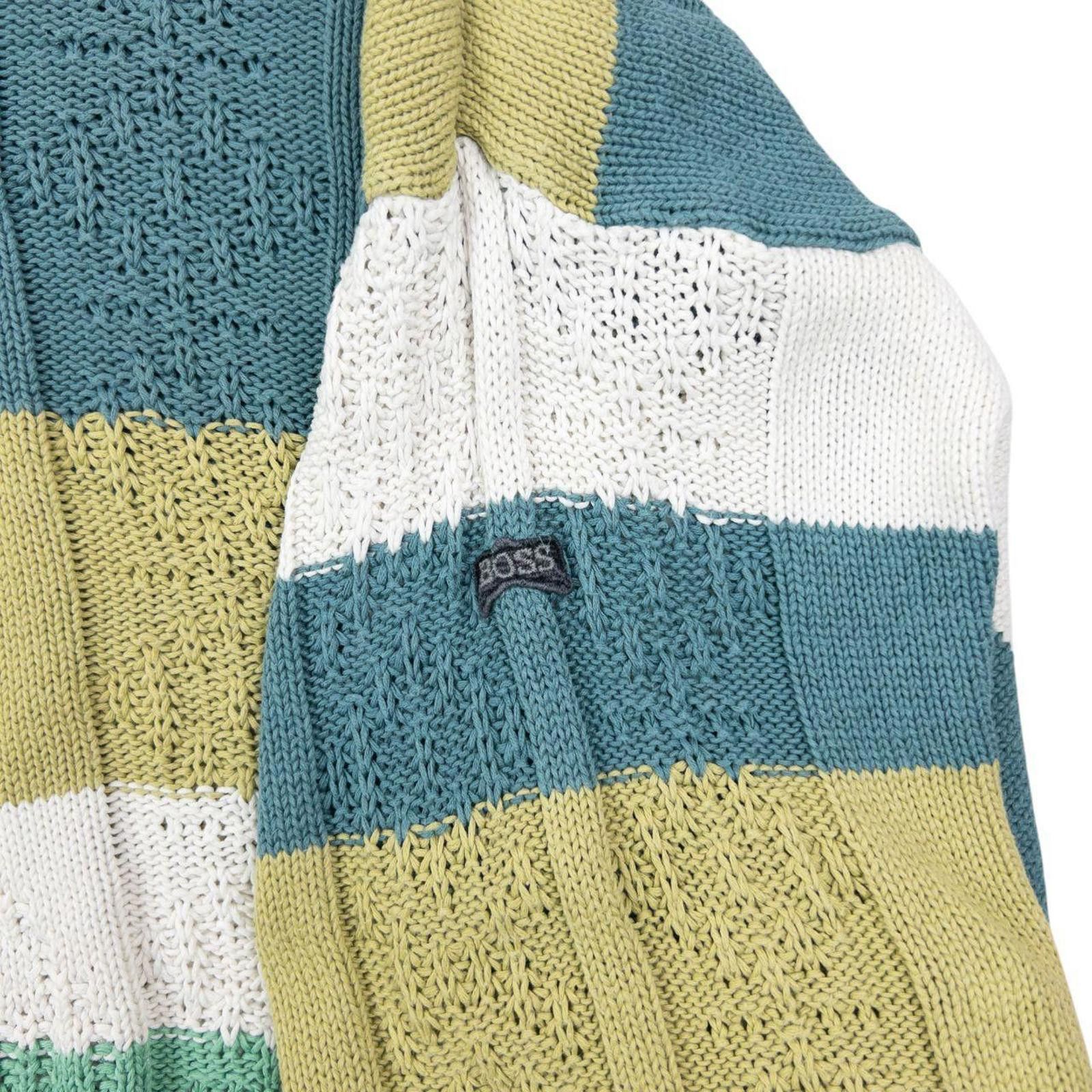Hugo Boss Vintage 90s Hugo Boss Striped Knit Jumper Size XL Size US XL / EU 56 / 4 - 4 Thumbnail