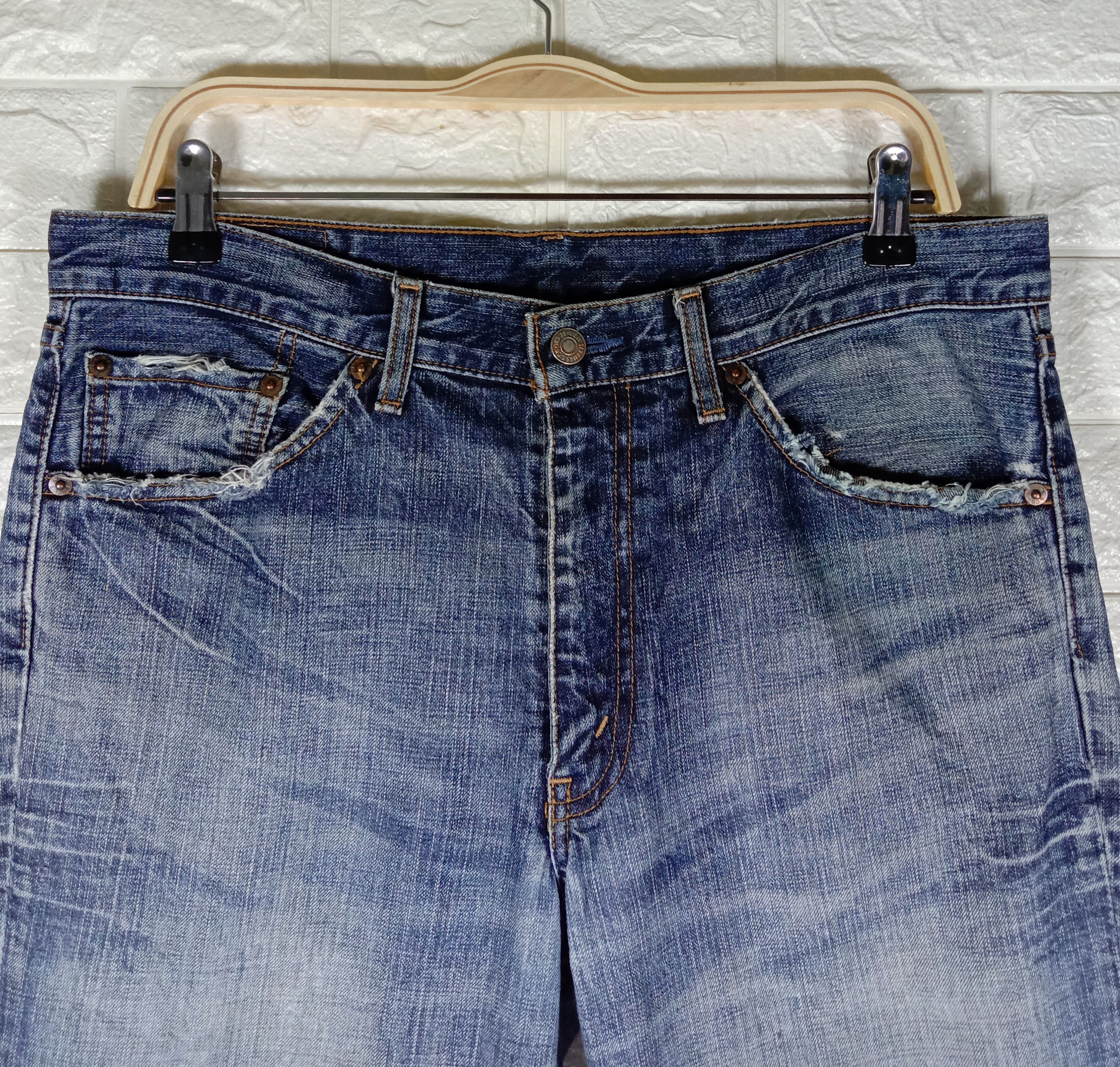 Levi's Vintage Levi's 517 Flare Jeans Faded Blue Denim Size US 34 / EU 50 - 4 Thumbnail