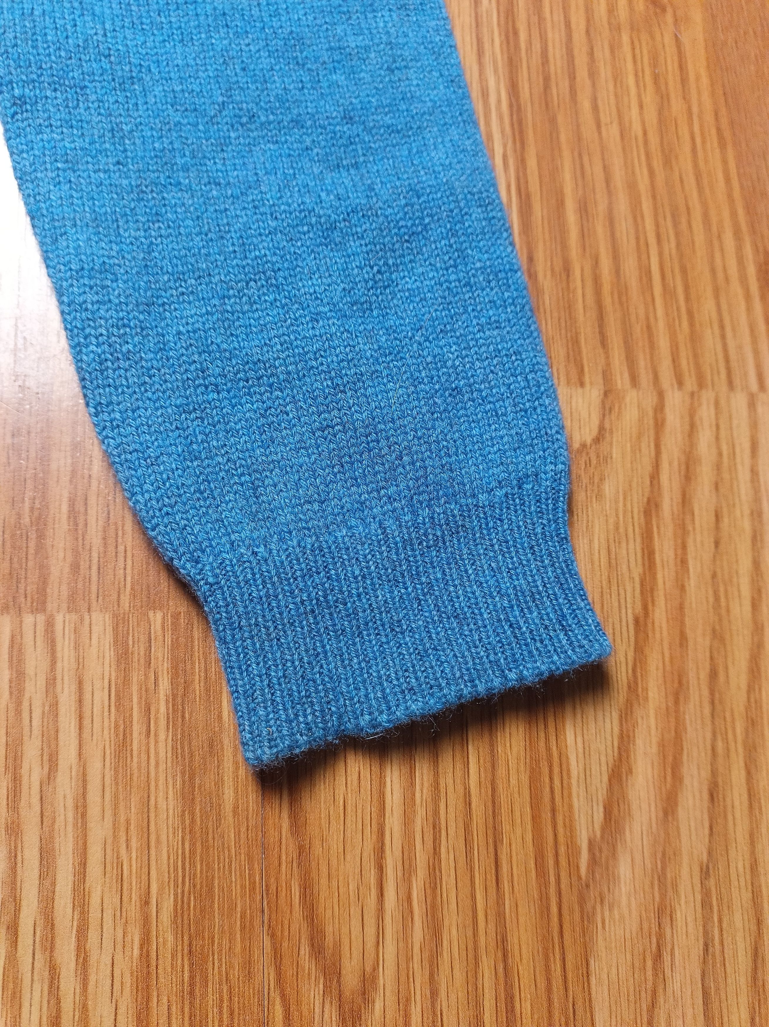 Designer × Other UK Brora Cashmere Guernsey Blue Women Cardigan UK12 US8 Size M / US 6-8 / IT 42-44 - 12 Thumbnail