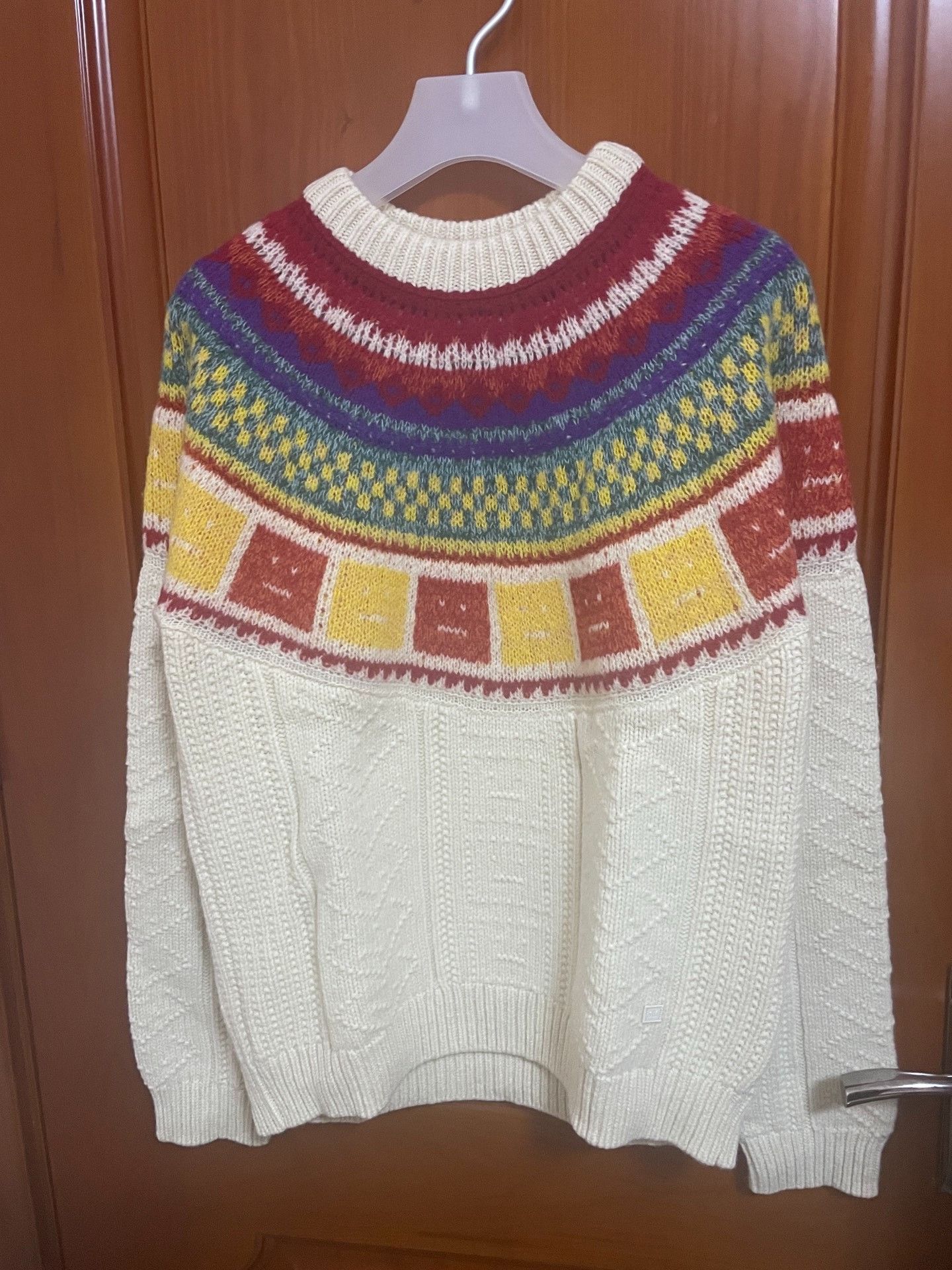 Acne Studios Acne studios Rainbow smiling face wool sweater Nextarrow-24 Size US XS / EU 42 / 0 - 4 Thumbnail