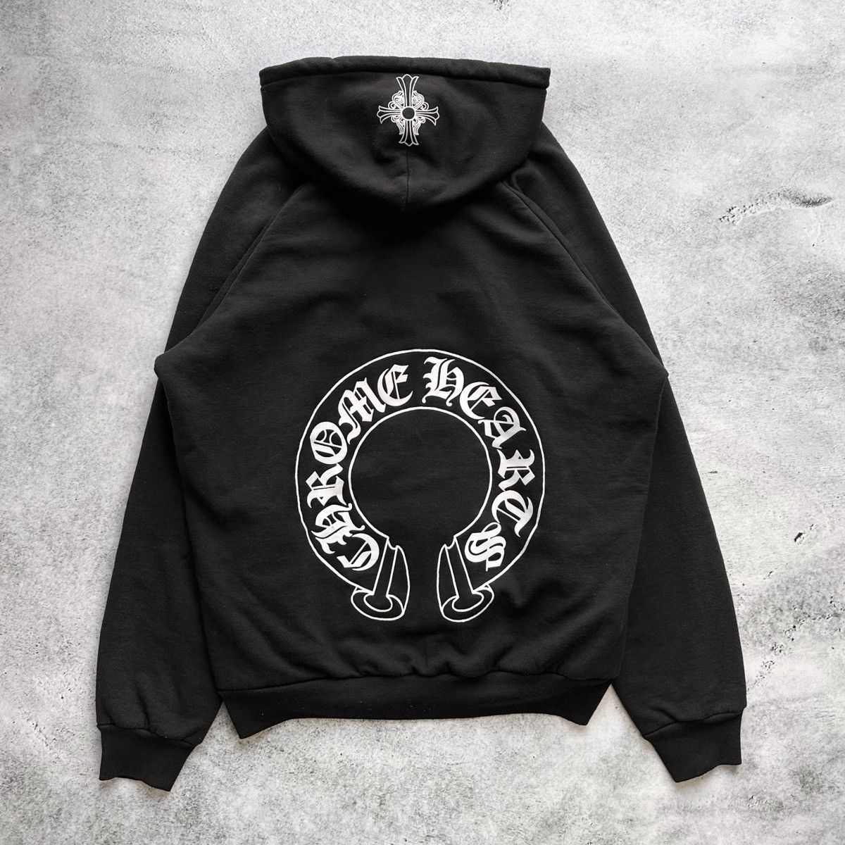 Chrome Hearts Horseshoe Thermal Zip Up Hoodie
