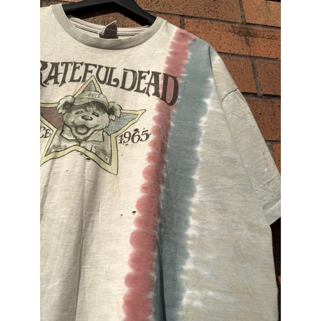 Grateful Dead × Liquid Blue × Vintage 2000 Grateful Dead Vintage Baseball Bear Tie Dye Tee Shirt Size US XXL / EU 58 / 5 - 6 Thumbnail