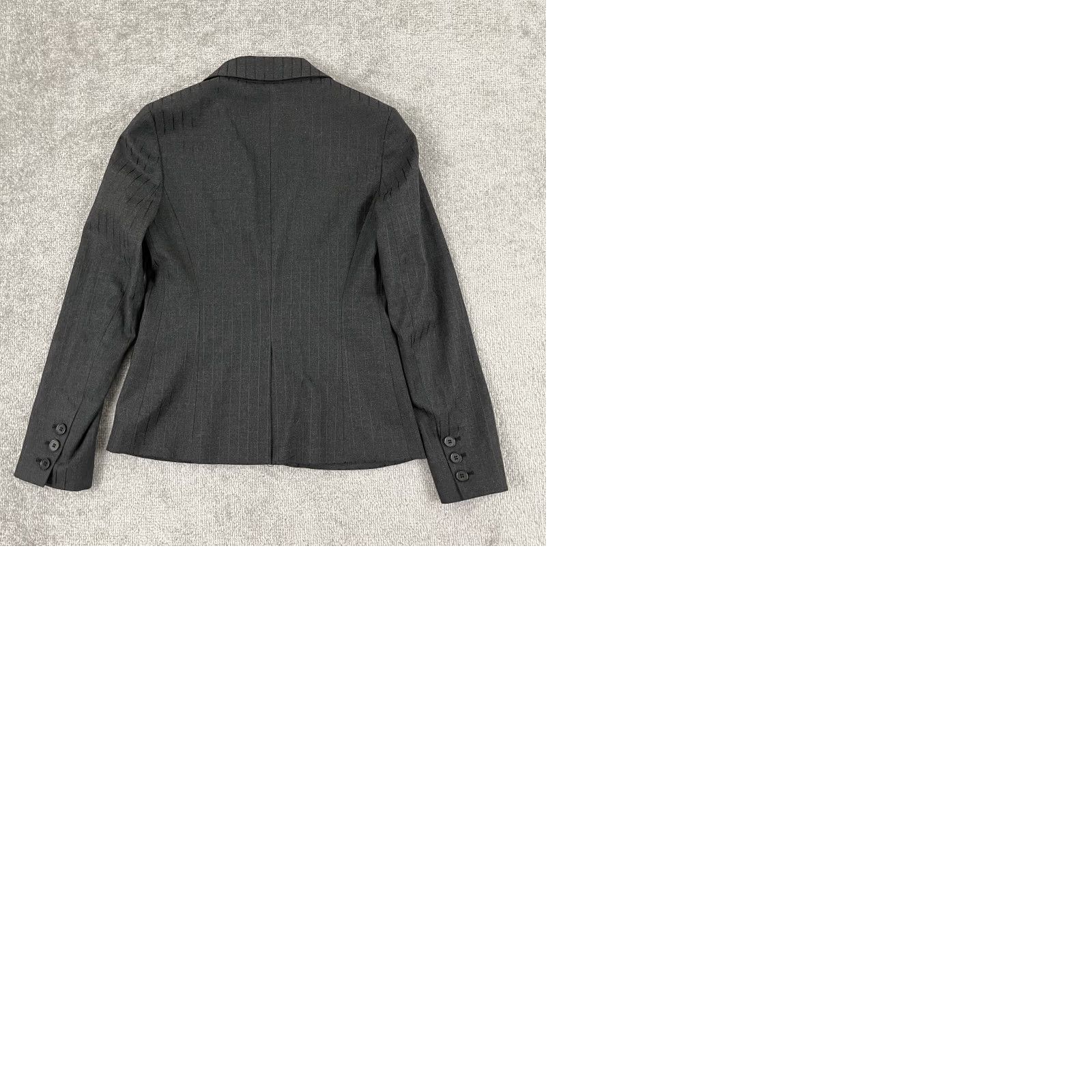 Theory Theory Nettie Blazer Women Size 8 Gray Striped Wool Blend 2-Button Office Jacket Size M / US 6-8 / IT 42-44 - 9 Thumbnail