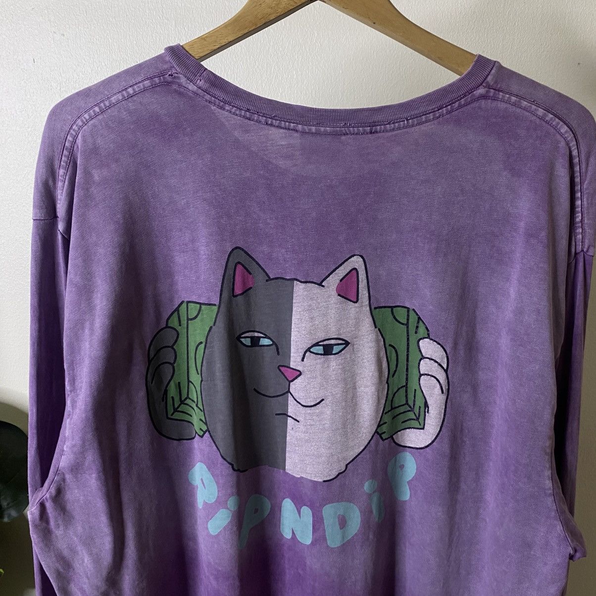 RIPNDIP Washed Purple Big Graphic LS Skater T Shirt Size US XXL / EU 58 / 5 - 2 Thumbnail