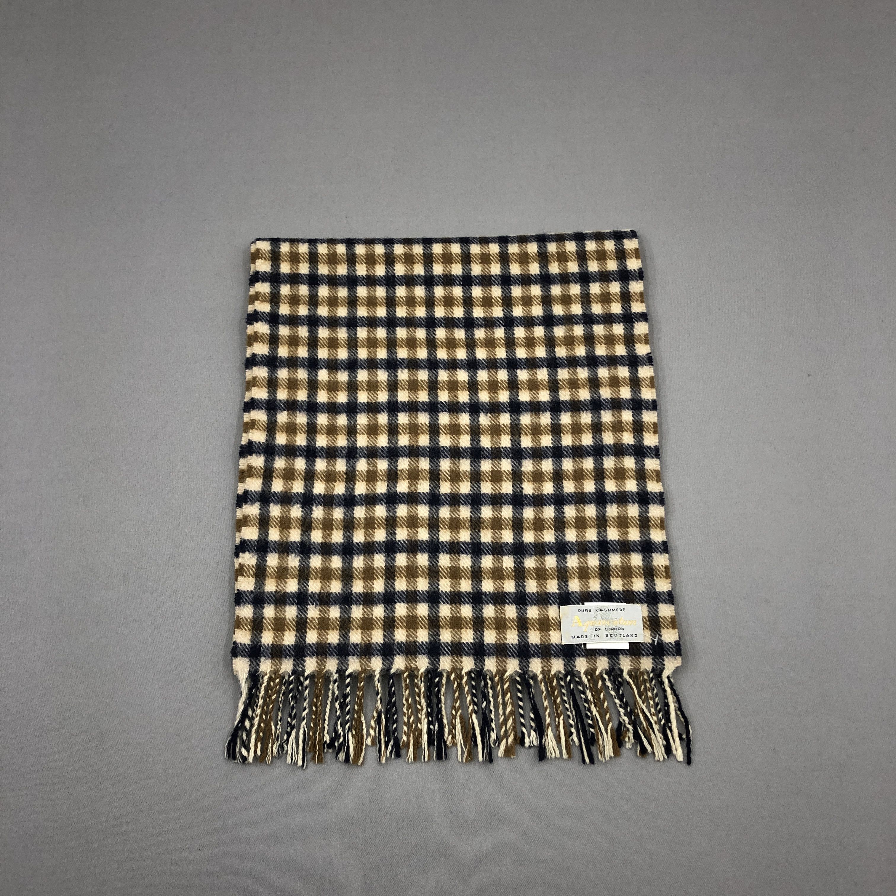 Aquascutum × Vintage Vintage Aquascutum Scarf Muffler Wool Cashmere Scarves Size ONE SIZE - 2 Thumbnail