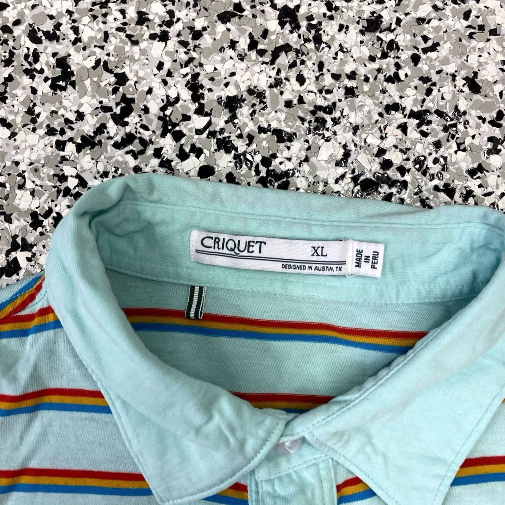Vintage Criquet Polo Shirt Mens XL Blue Red Striped Pocket Short Sleeve Casual Size US XL / EU 56 / 4 - 4 Thumbnail