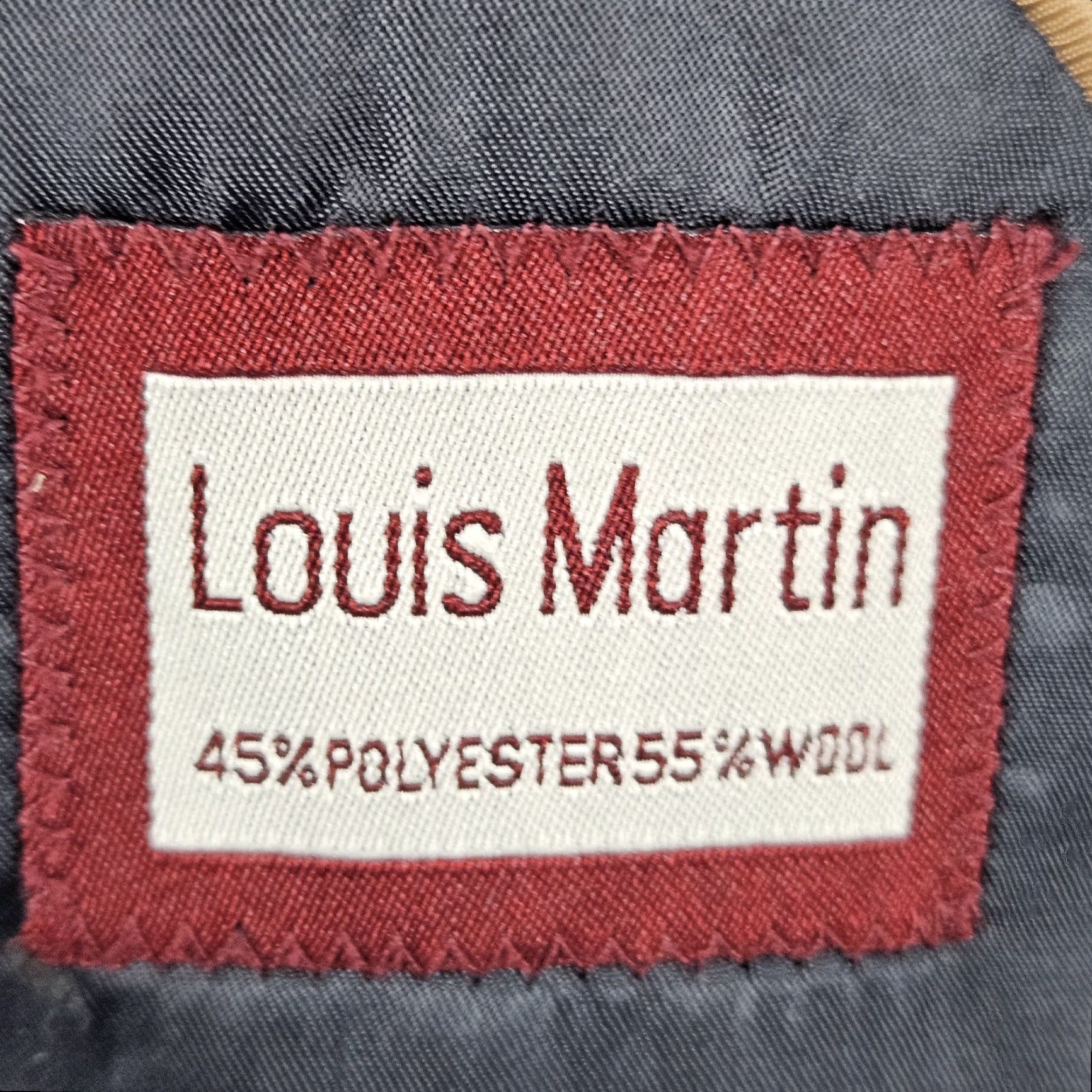 Vintage VINTAGE Louis Martin Navy Wool Blend 2 Button Single Vented Notch Blazer Sport Coat 42R Size 42R - 3 Thumbnail