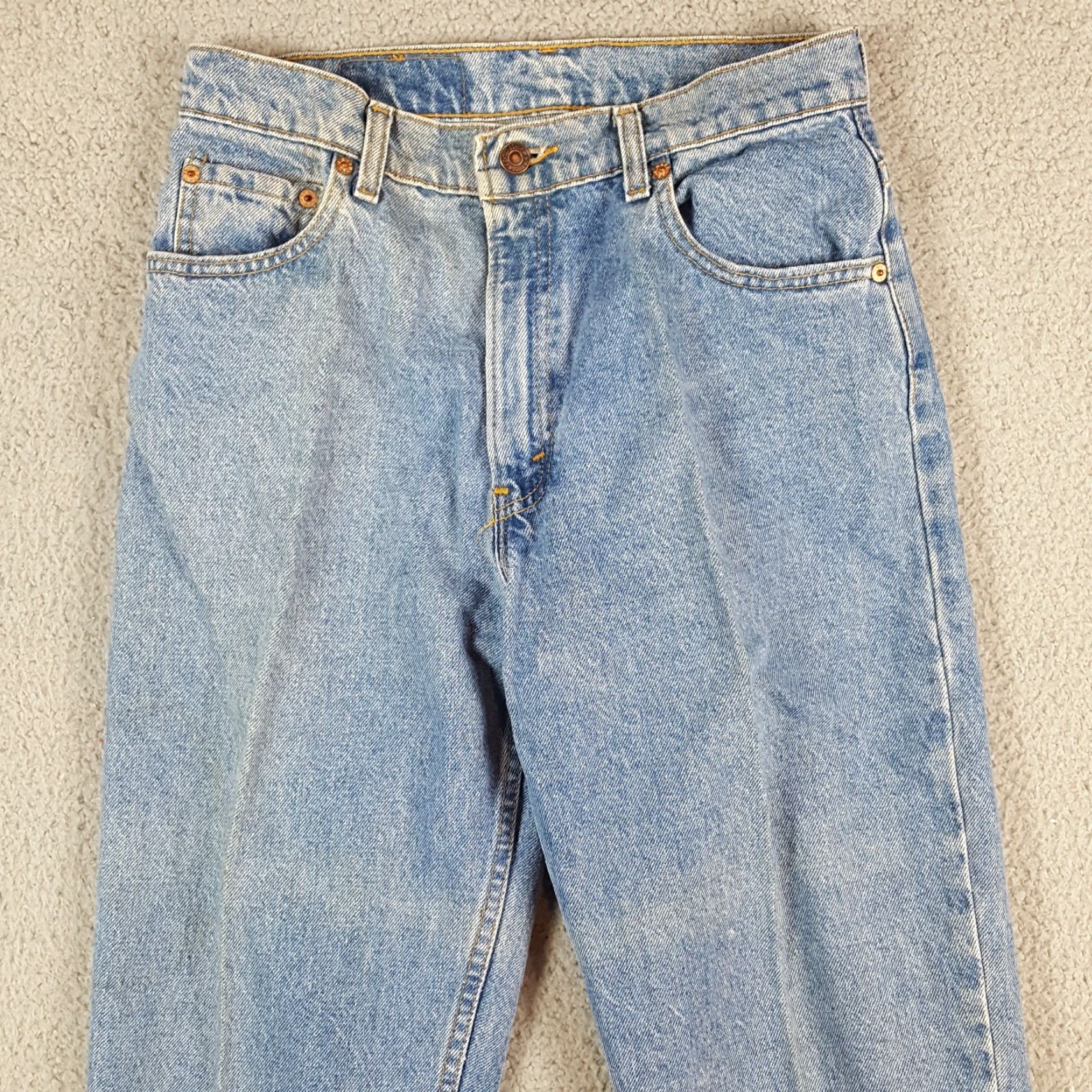 Levi's VINTAGE Levi's Denim Jeans Women Slim Tapered Size 10 Blue 80s 90s Bohemian Casual Retro Rock Y2K High Rise 31 Inseam 5-Pocket Design Pants Size 32" / US 10 / IT 46 - 2 Thumbnail