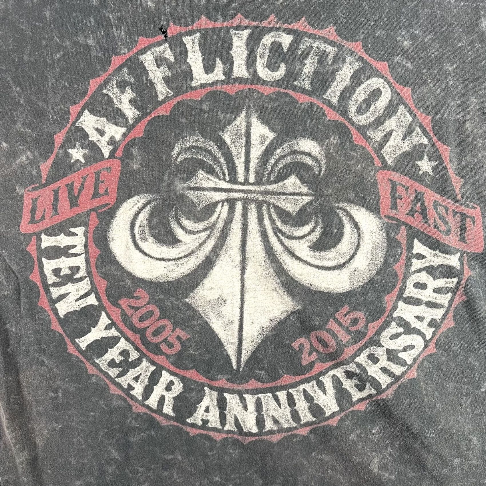 Affliction VINTAGE Affliction Shirt Mens XL Black Ten Year Anniversary Live Fast Tee 2015 Size US XL / EU 56 / 4 - 3 Thumbnail