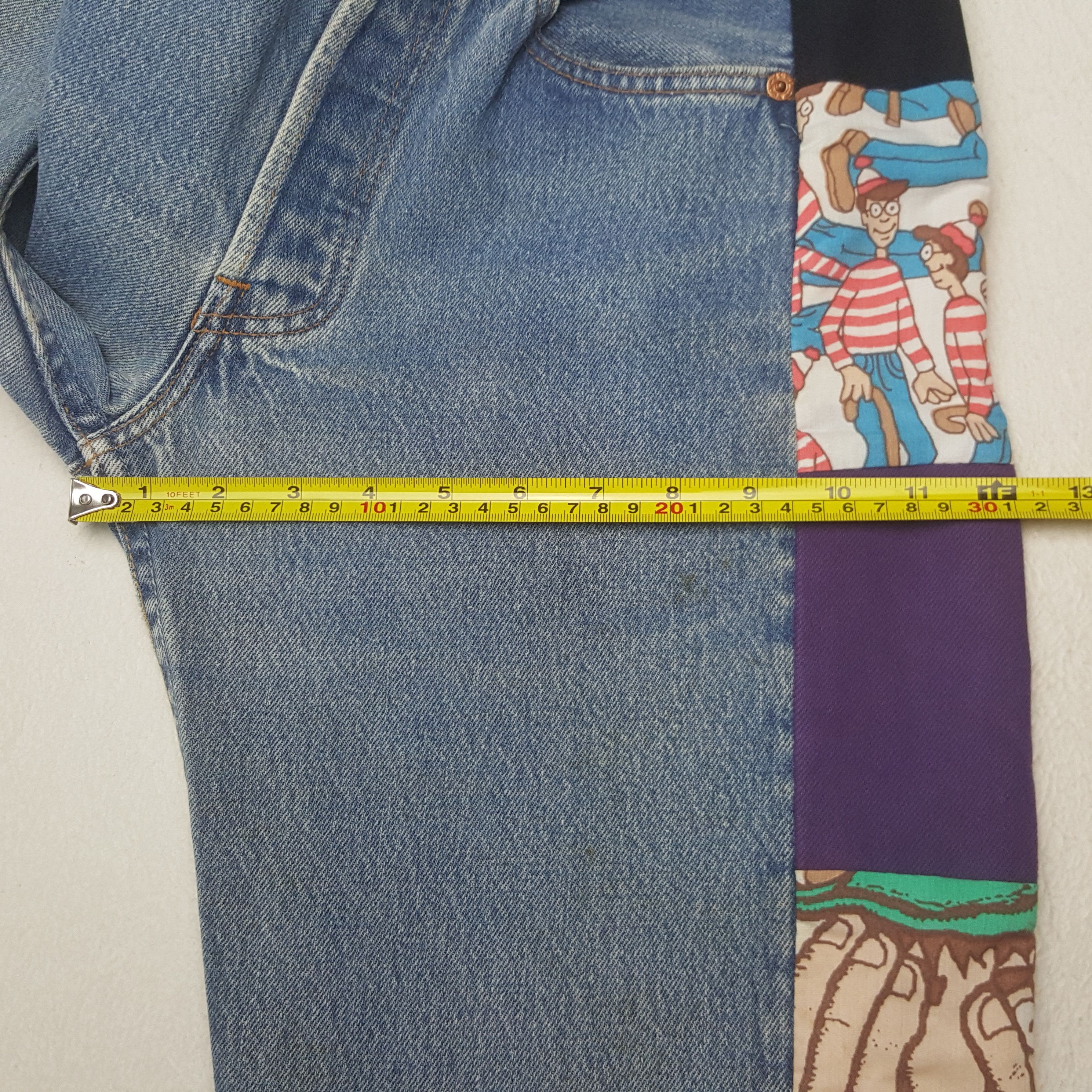 Levi's Vintage Levi's 501 Rare Patchwork Line Denim Jeans Size US 29 - 9 Thumbnail