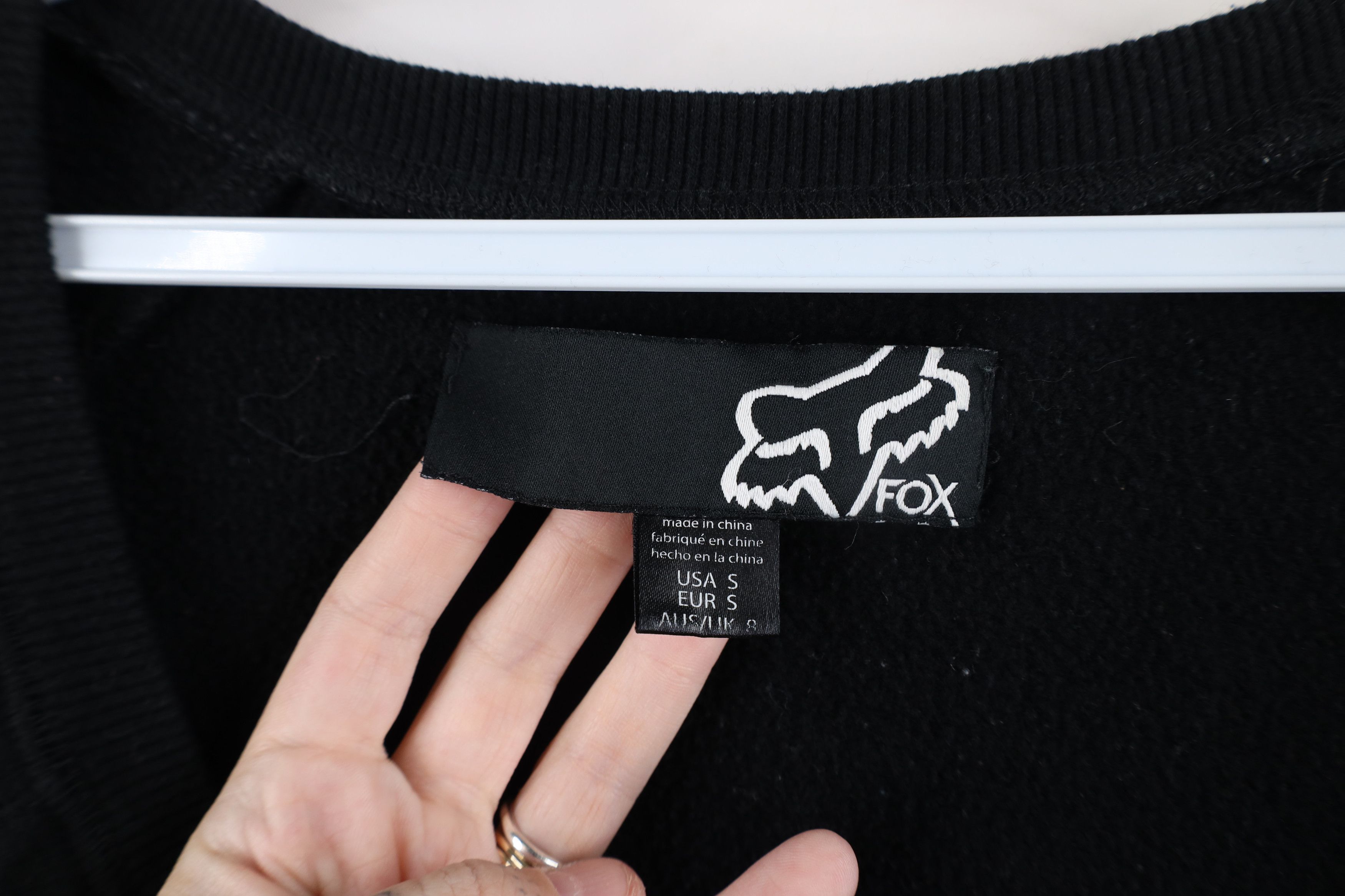 Fox Racing × Vintage Vintage Fox Racing Faded Spell Out Big Logo Sweatshirt Black Size S / US 4 / IT 40 - 8 Thumbnail