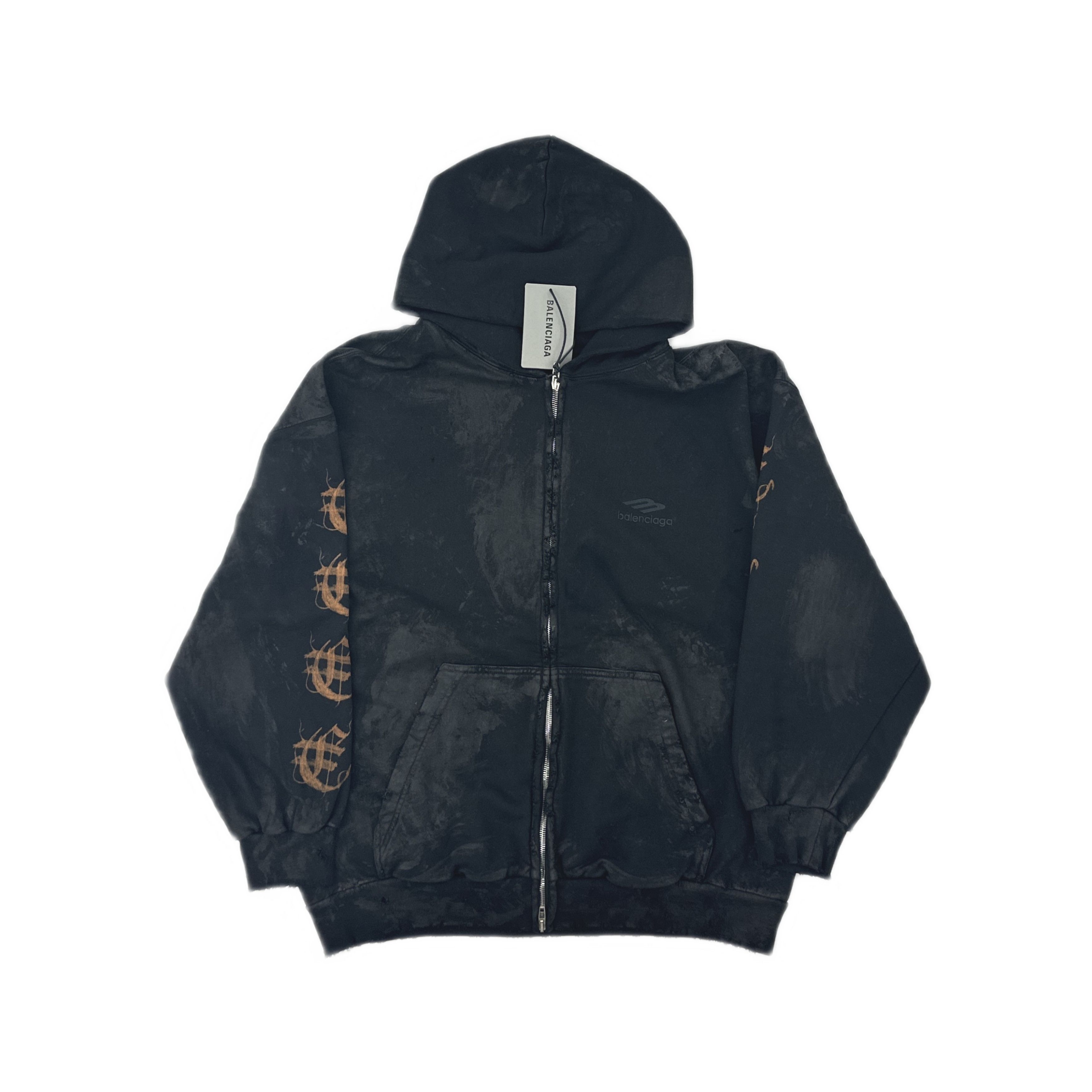 BALENCIAGA フーディ Balenciaga Balenciaga FW23 Heavy Metal Outerwear Zip Up Hoodie