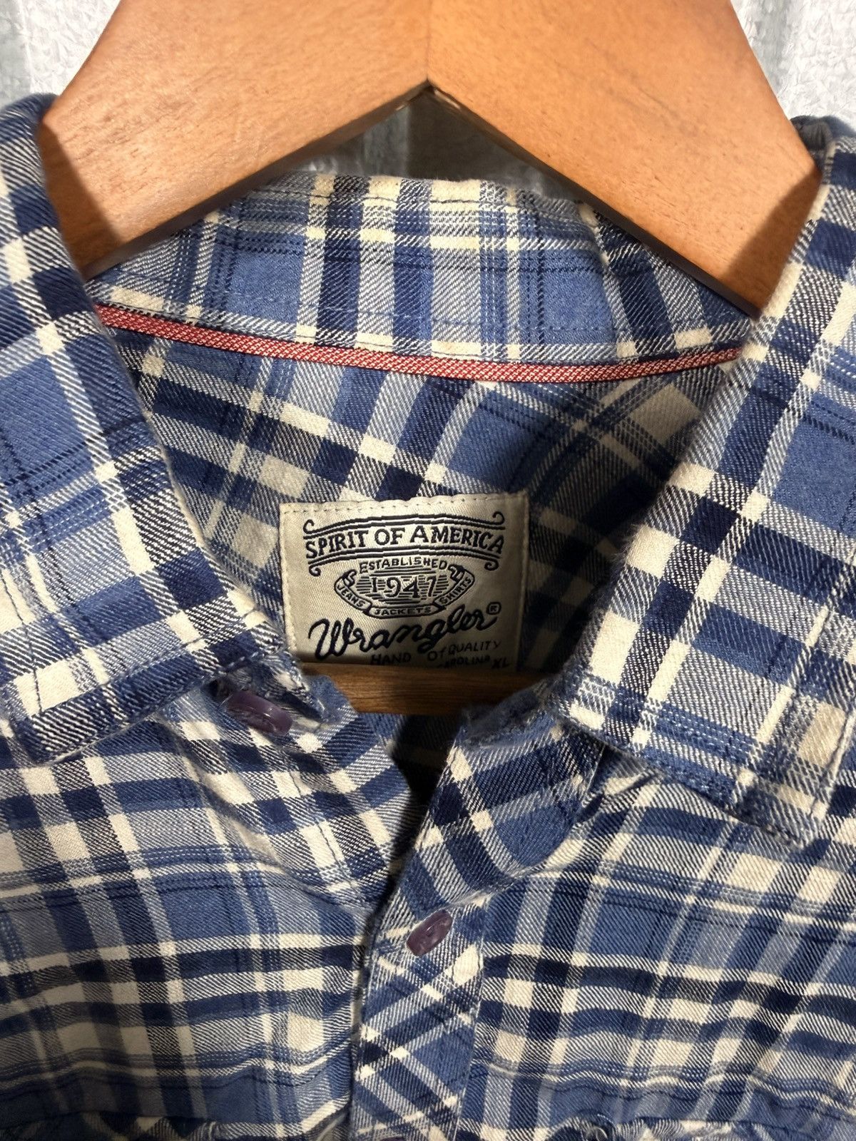 Wrangler Vintage Wrangler Western Plaid Button Up Cowboy usa Shirt Size US XL / EU 56 / 4 - 4 Thumbnail