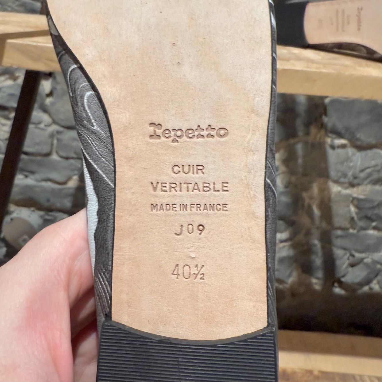 Repetto Repetto X Rodarte Grey Marble Print Cendrillon Ballet Flats Size US 10.5 / IT 40.5 - 9 Thumbnail