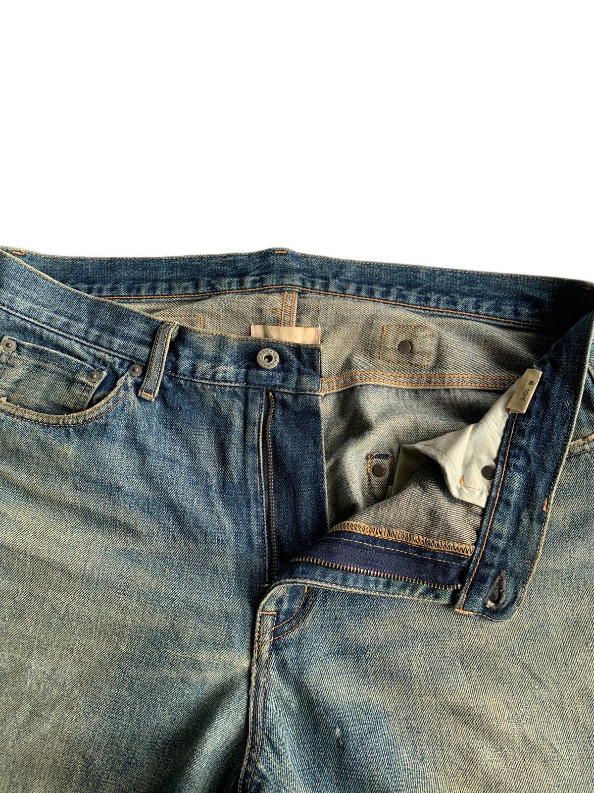 Kapital Whiz Limited Buckle Back Selvedge Distressed Denim Size US 36 / EU 52 - 13 Thumbnail