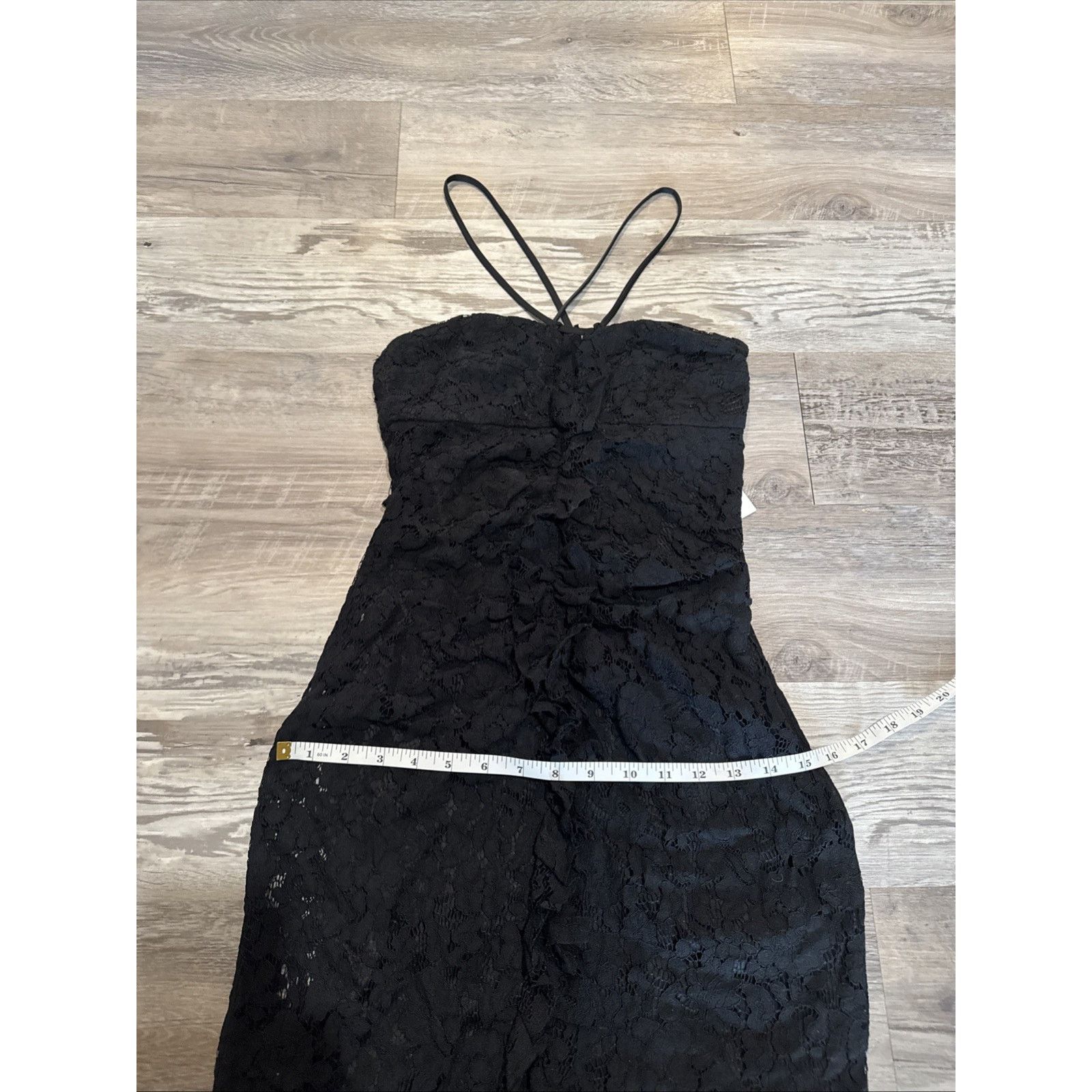 Zara Zara Womens Lace Mini Dress Draped XS Black Ruffled Floral Size XS / US 0-2 / IT 36-38 - 7 Thumbnail