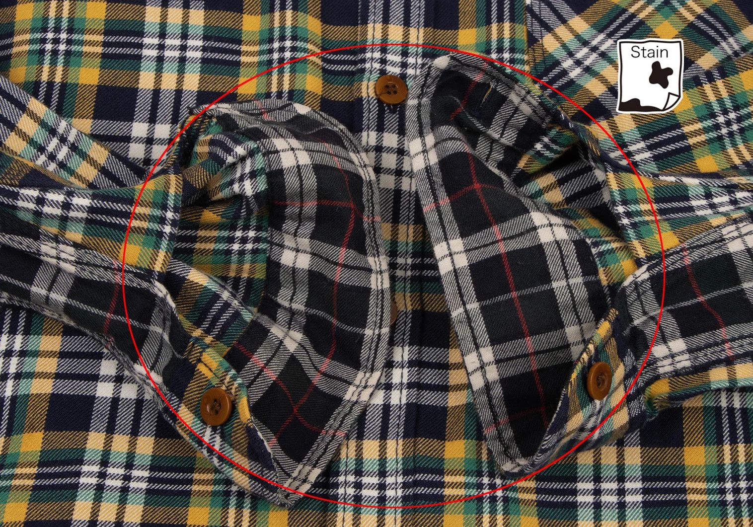 Junya Watanabe Checkered Flannel Shirt in Yellow and Navy, Size XS Size US XS / EU 42 / 0 - 10 Thumbnail