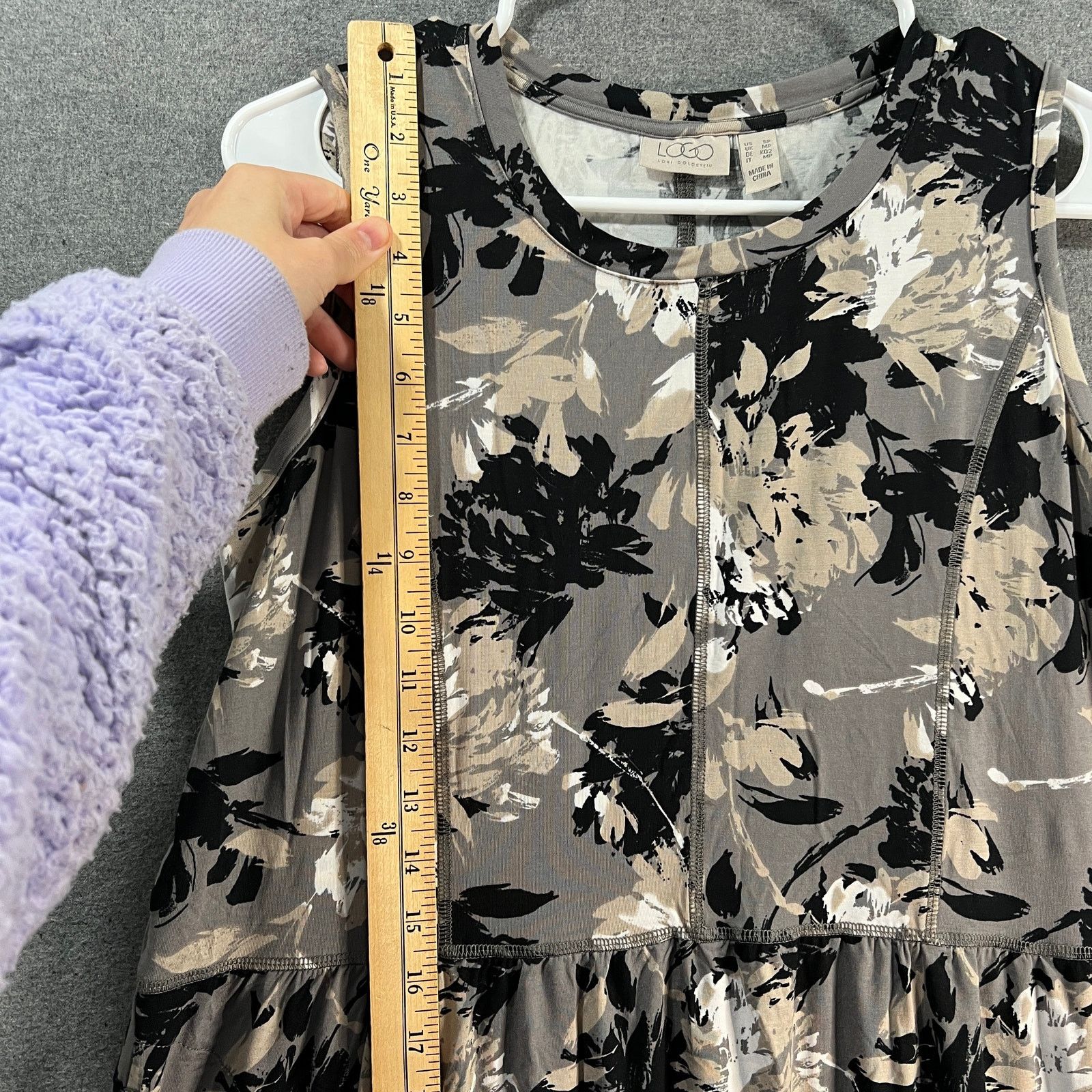 Other LOGO by Lori Goldstein Petite Rayon 230 Hi-Low Hem Dress Size S / US 4 / IT 40 - 8 Thumbnail