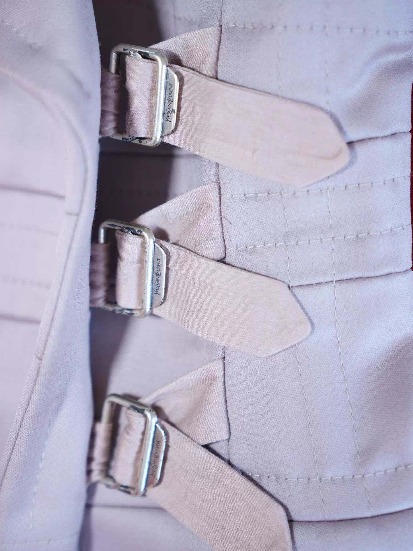 Yves Saint Laurent YSL 2003 Tom Ford Lavender Wool Trench Coat Fr34/XS-S Size XS / US 0-2 / IT 36-38 - 8 Thumbnail