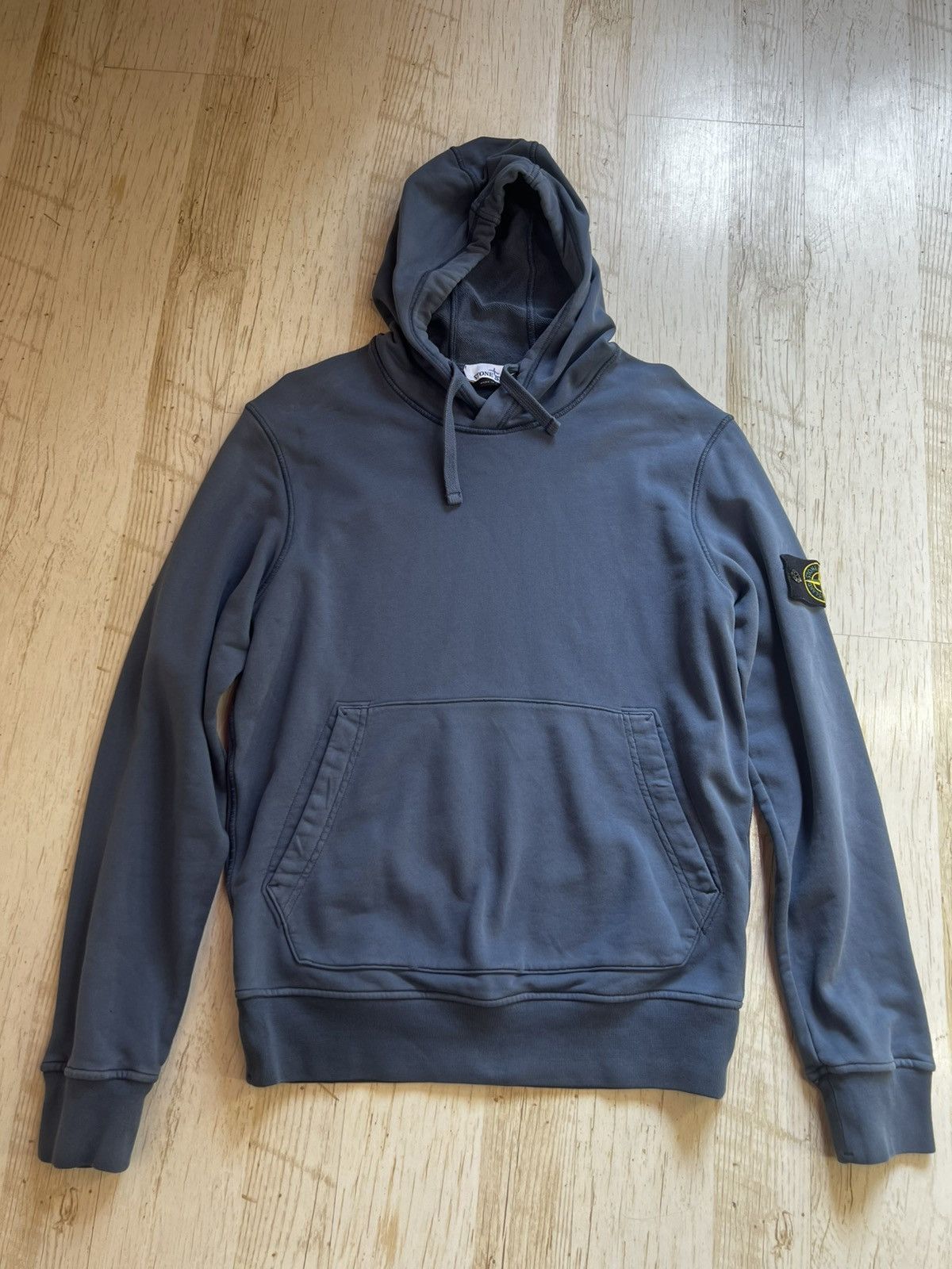 Stone Island Stone Island Hoodie Washed Blue Size M Compass Patch Size US M / EU 48-50 / 2 - 6 Thumbnail