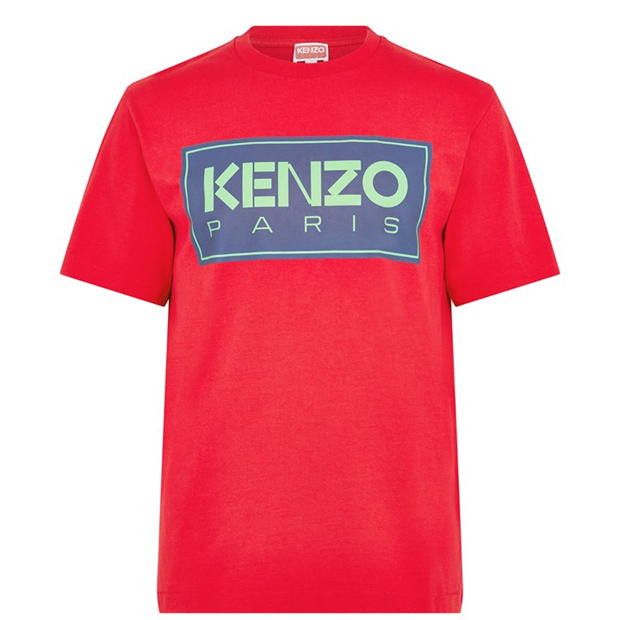 image of Kenzo O1G2R1Mq0424 Paris T-Shirts In Medium Red, Men's (Size Small)