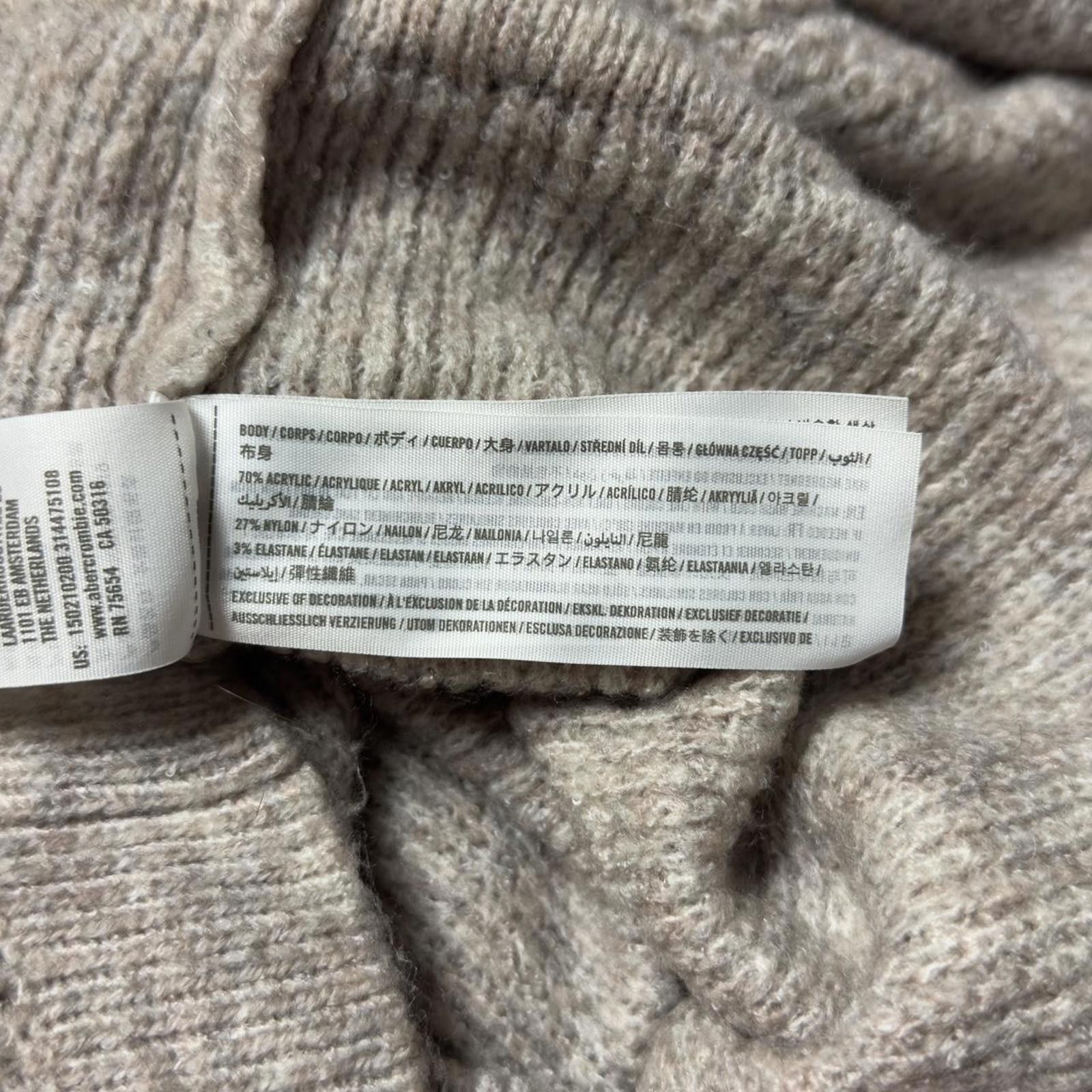 Abercrombie & Fitch Abercrombie & Fitch zip neck knit sweater oatmeal XS Size XS / US 0-2 / IT 36-38 - 4 Thumbnail