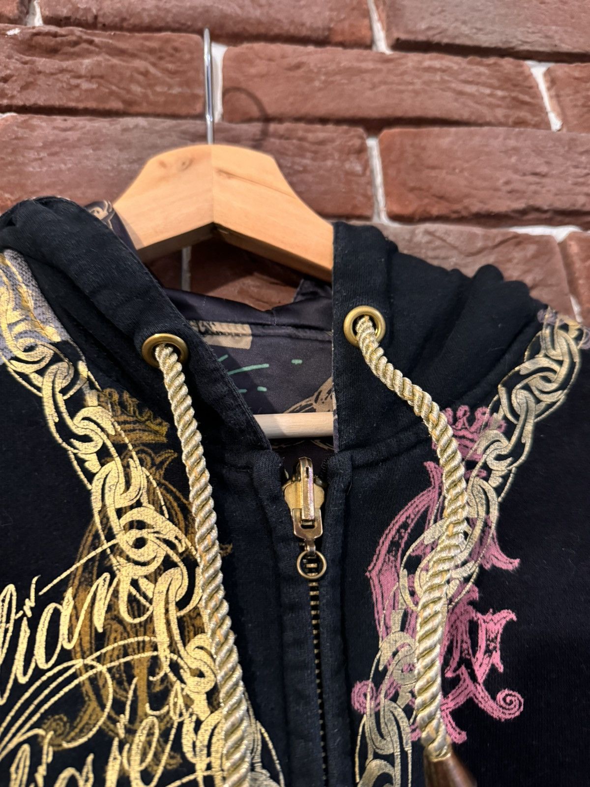 Christian Audigier Rare Vintage Christian Audigier Reversible Aerosmith Hoodie Size US M / EU 48-50 / 2 - 5 Thumbnail