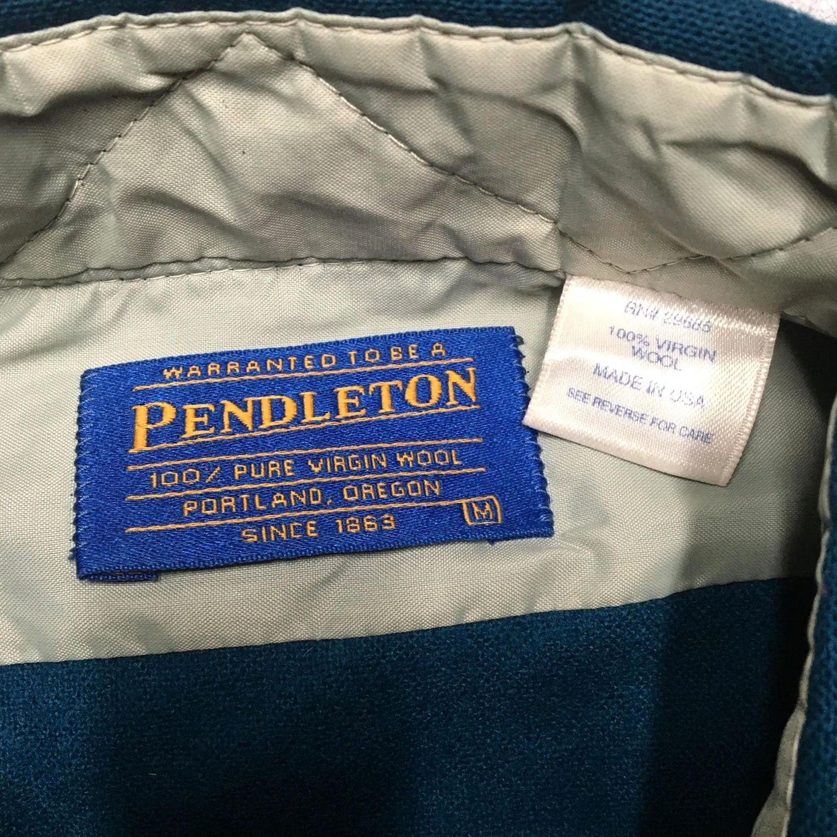 Pendleton VINTAGE Pendleton Shirt Mens M Blue Wool Western Wear Snap Front Made USA Size US M / EU 48-50 / 2 - 5 Thumbnail