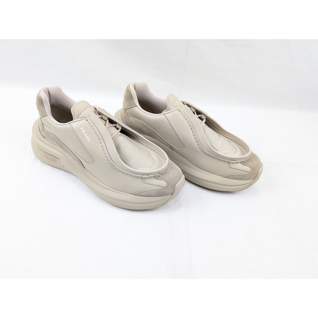 Prada o1rshd1 Spaz Rois Bike Sneakers in Deserto Size US 11 / EU 44 - 12 Thumbnail