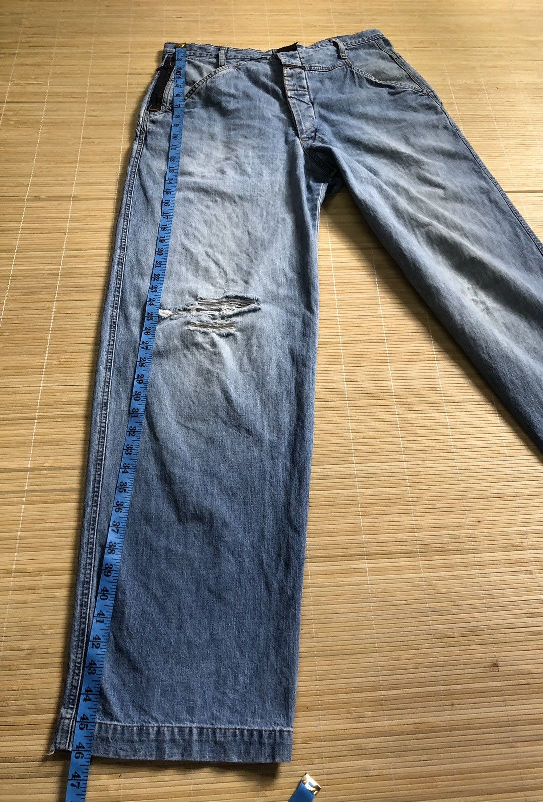 Marithe + Francois Girbaud Vintage Marithé & Francois Girbaud baggy jeans distressed Size US 33 - 19 Thumbnail