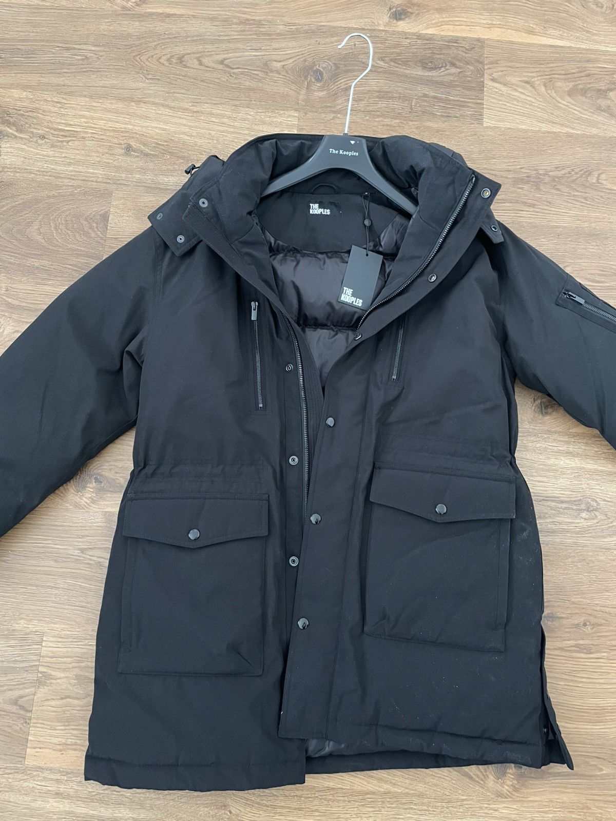 The Kooples Black Hooded Parka - The Kooples Size US M / EU 48-50 / 2 - 10 Thumbnail