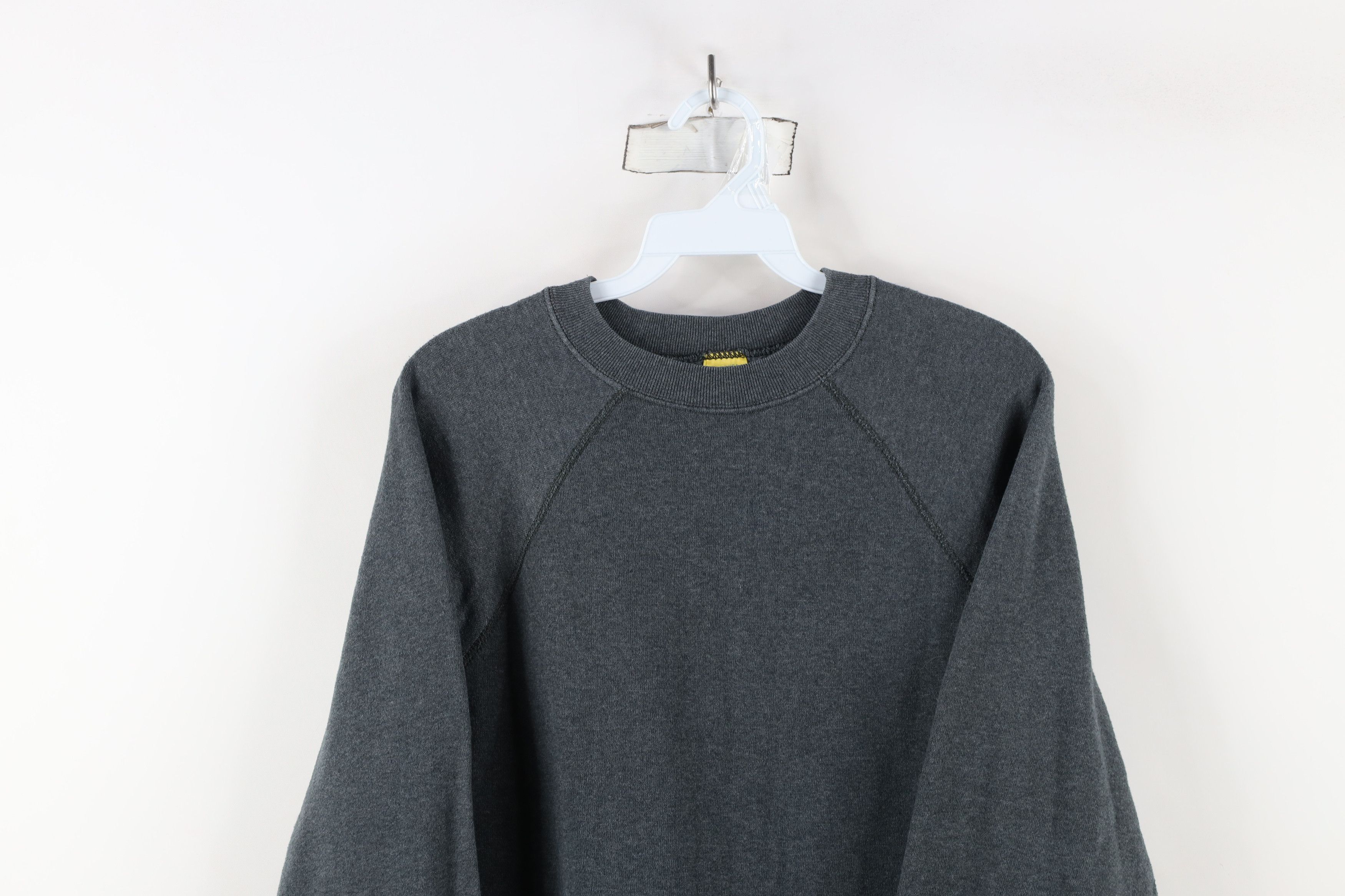 Vintage Vintage 70s 80s Streetwear Blank Raglan Sweatshirt Gray USA Size L / US 10 / IT 46 - 2 Thumbnail