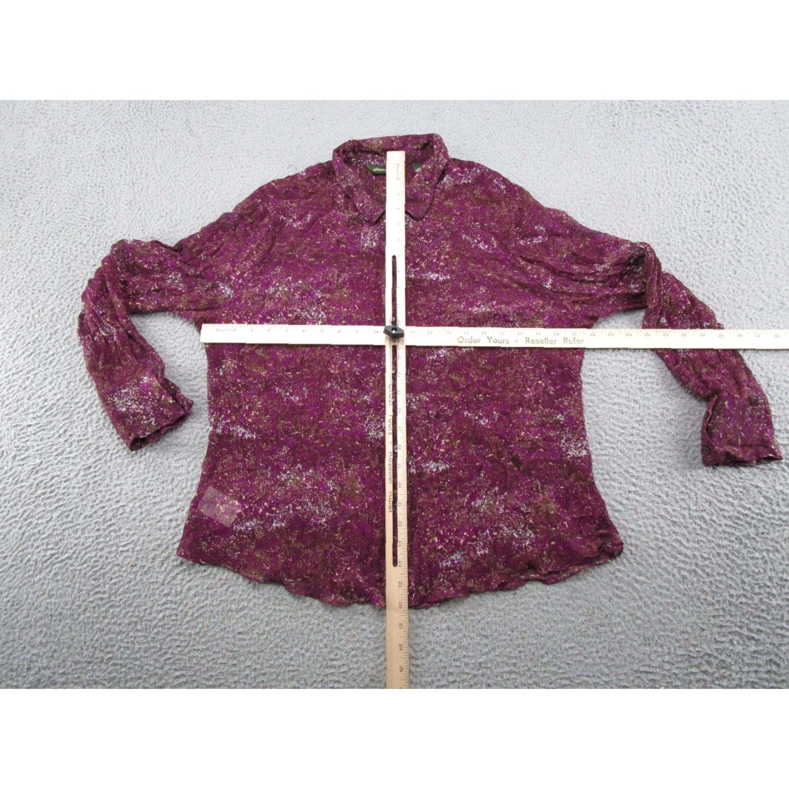 Eddie Bauer Eddie Bauer Women’s Silk Floral Shirt 2XL Button Down Long Sleeve Lightweight Size XXL / US 16-18 / IT 52-54 - 4 Thumbnail