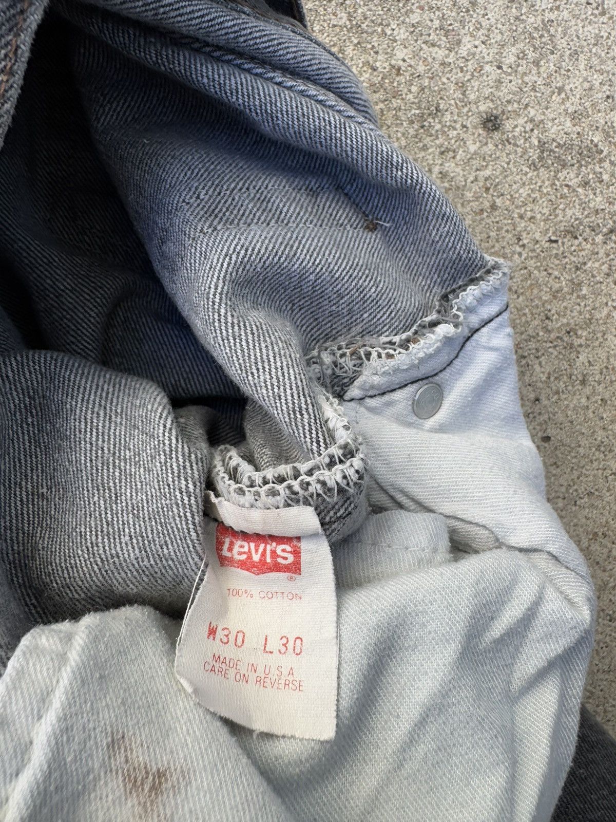 Levi's × Vintage Vtg 90’s Levi’s 501xx Buttonfly Straight Faded Jeans 29x29 Size US 29 - 9 Thumbnail