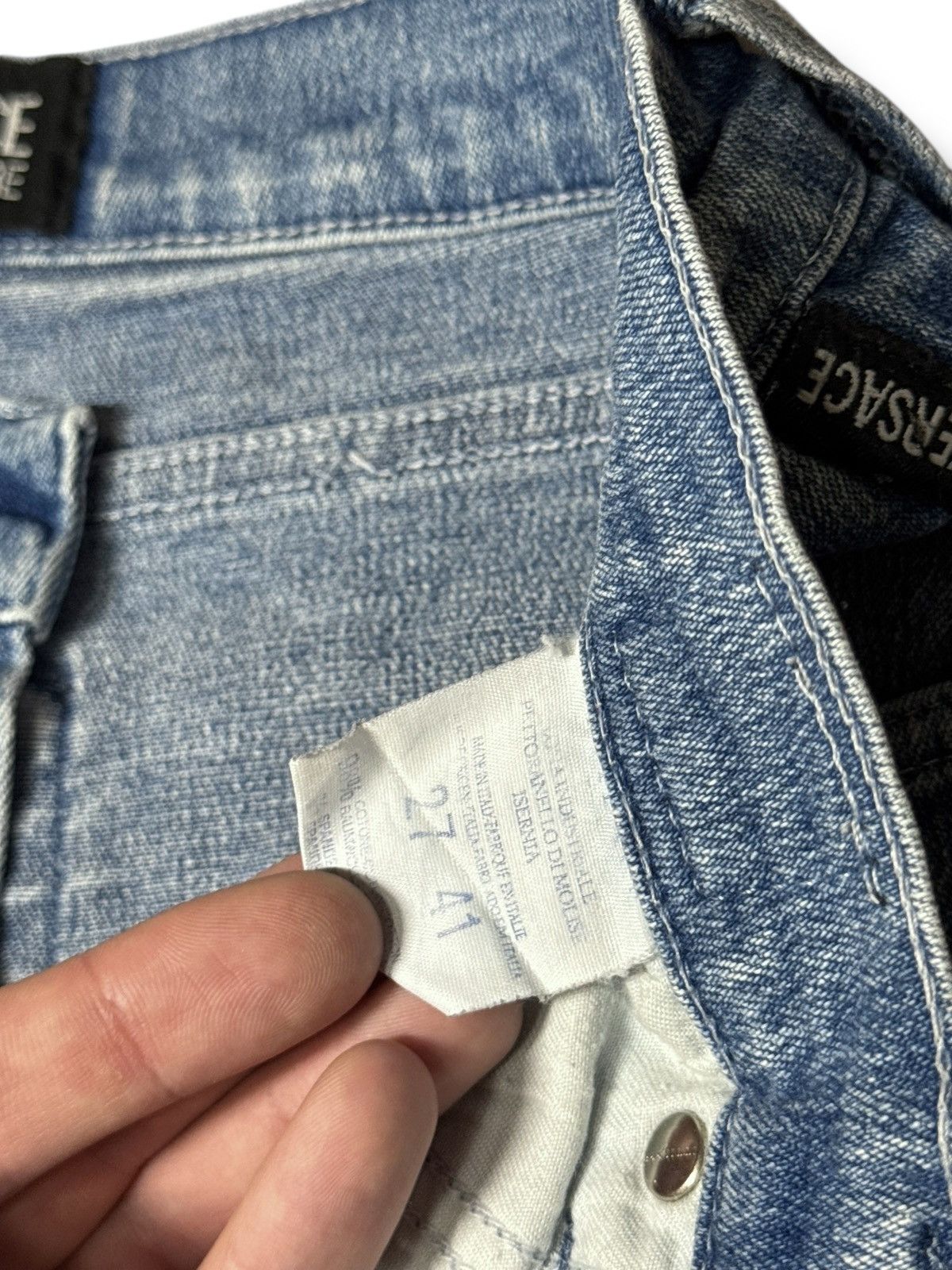 Versace Vintage Versace Jeans Couture Jeans Denim 90s Blue Pants Size US 31 - 11 Thumbnail