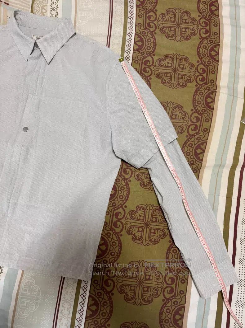 Hermes Hermes Fake Two-Piece Shirt Jacket. Hem with Drawstring Size US M / EU 48-50 / 2 - 6 Thumbnail