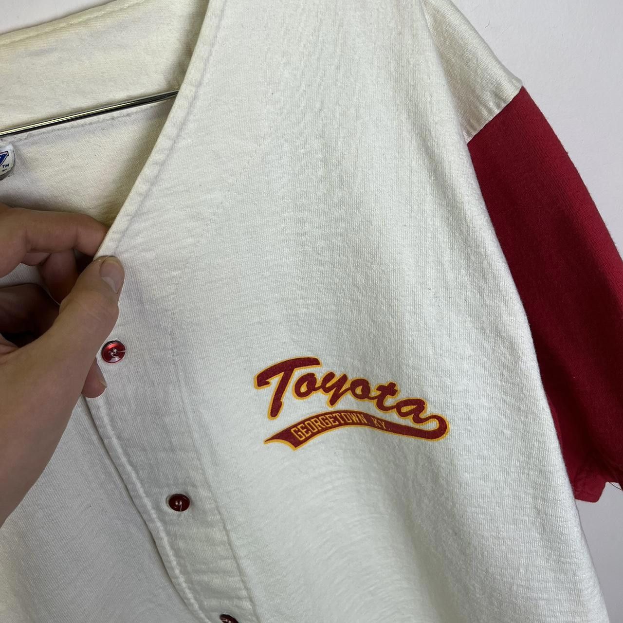 Designer Vintage Toyota Baseball Jersey with Red Sleeves Size US M / EU 48-50 / 2 - 3 Thumbnail