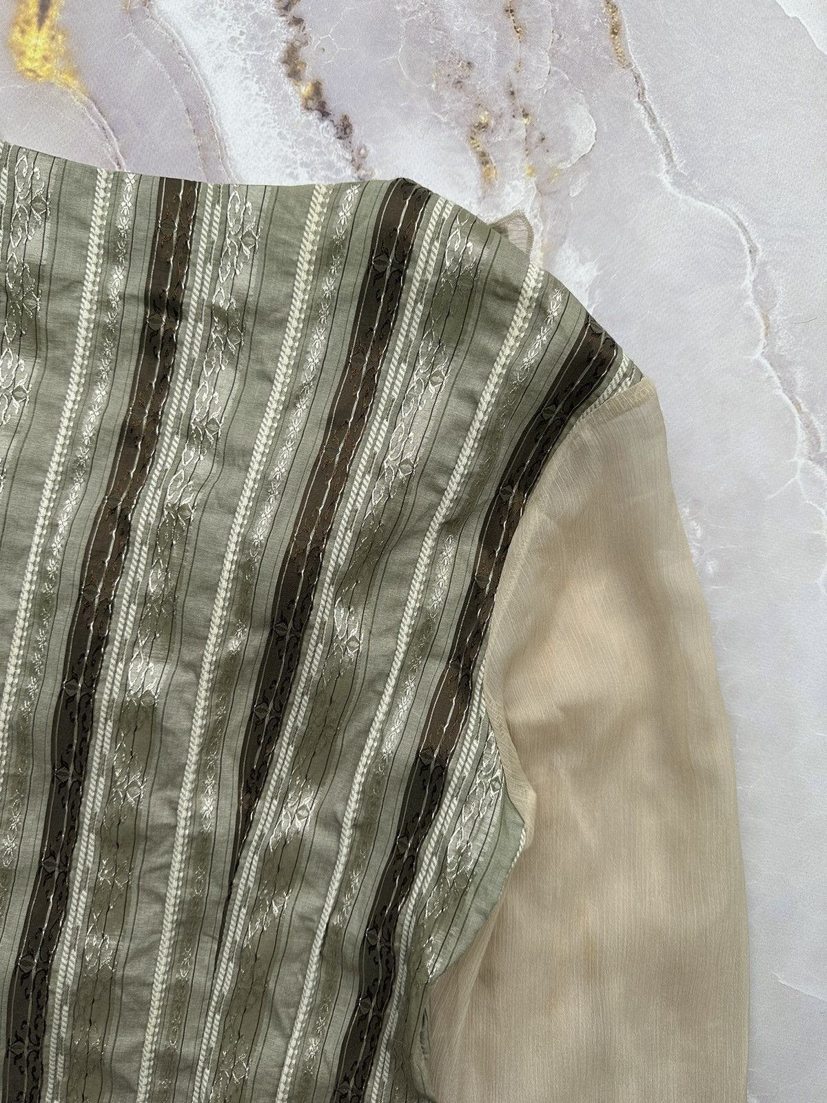 Vintage Vintage Blouse With Mesh Sleeves (V2) Size M / US 6-8 / IT 42-44 - 9 Thumbnail