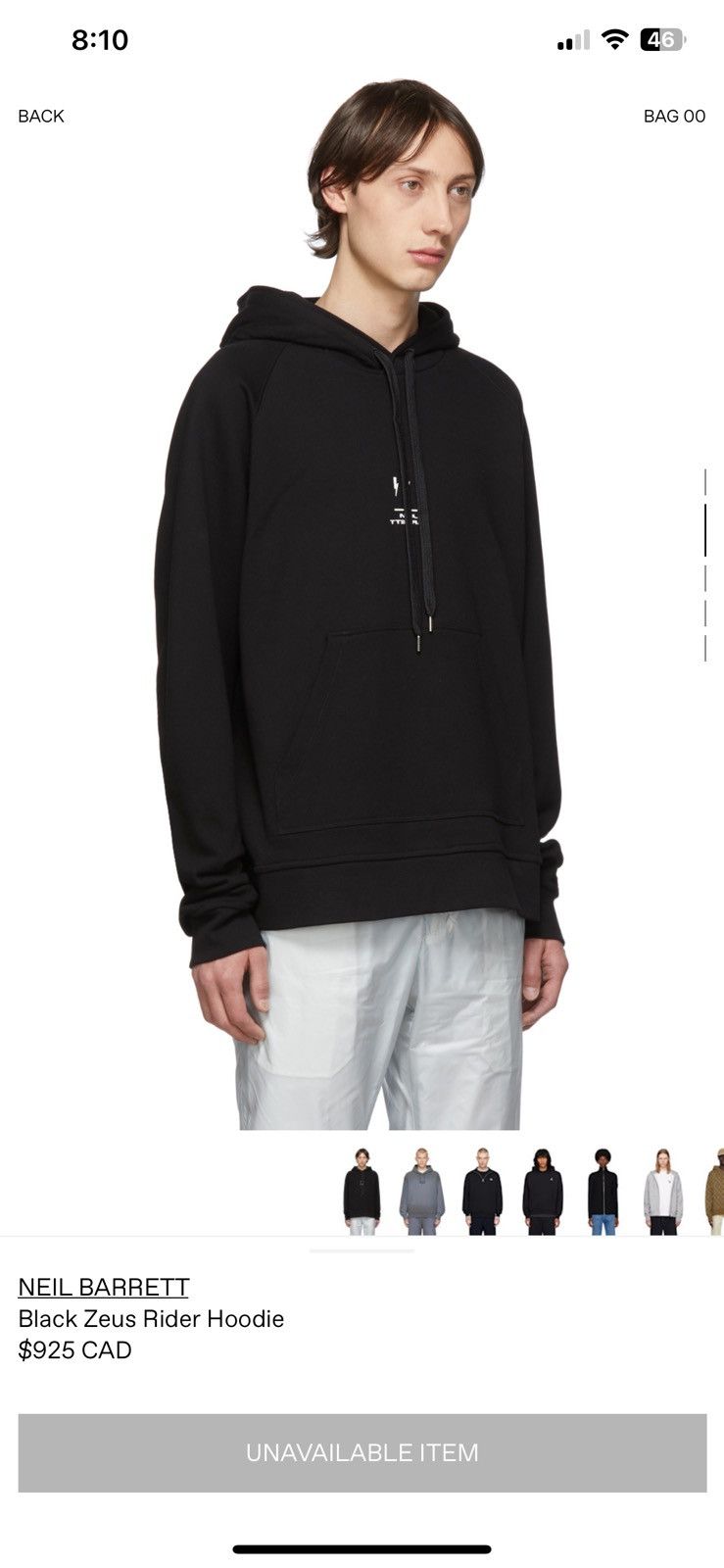Neil Barrett Black Zeus Rider Hoodie - Neil Barrett Size US M / EU 48-50 / 2 - 15 Thumbnail