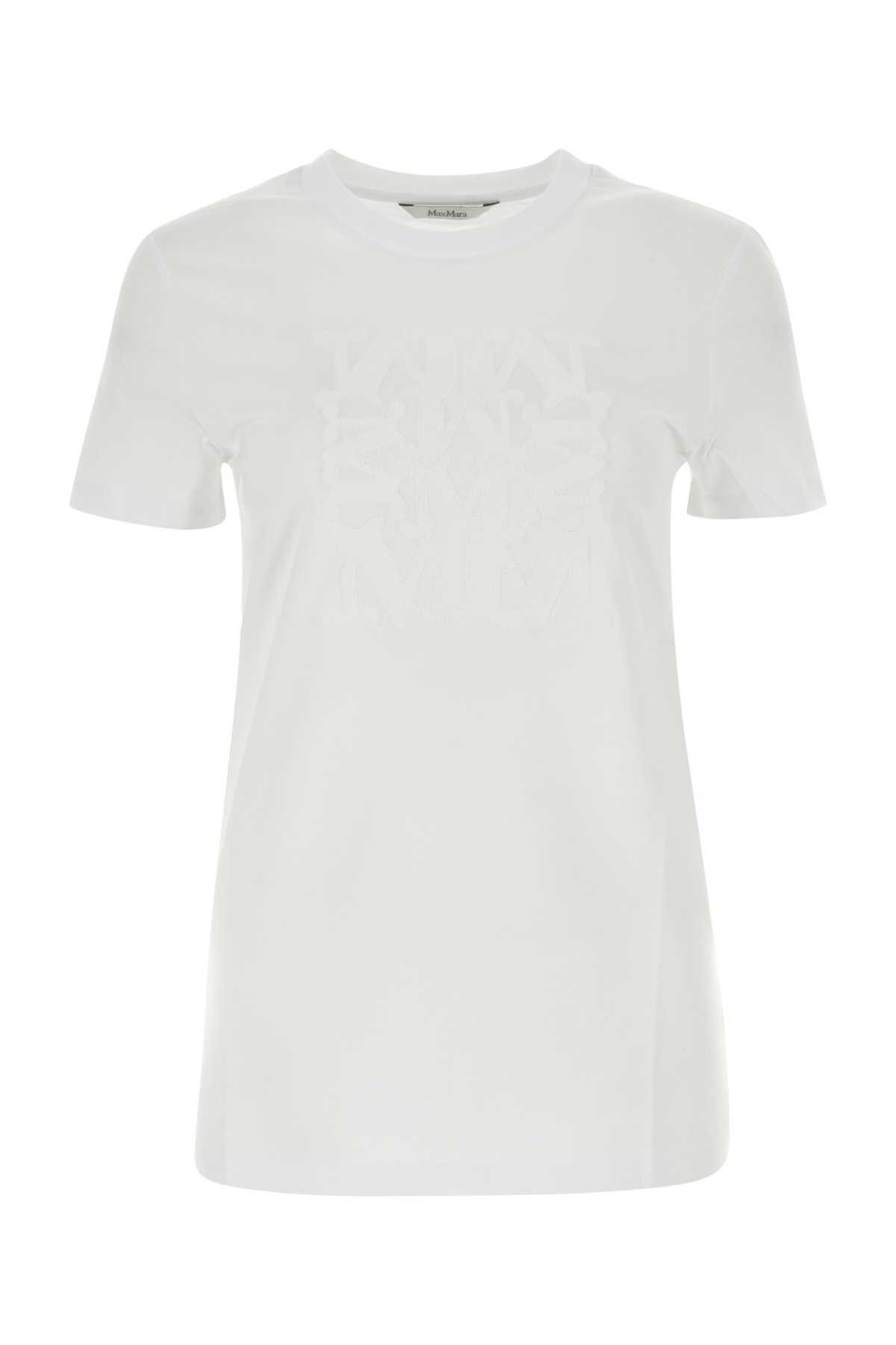 image of Max Mara White Cotton Taverna T-Shirt, Women's (Size XS)