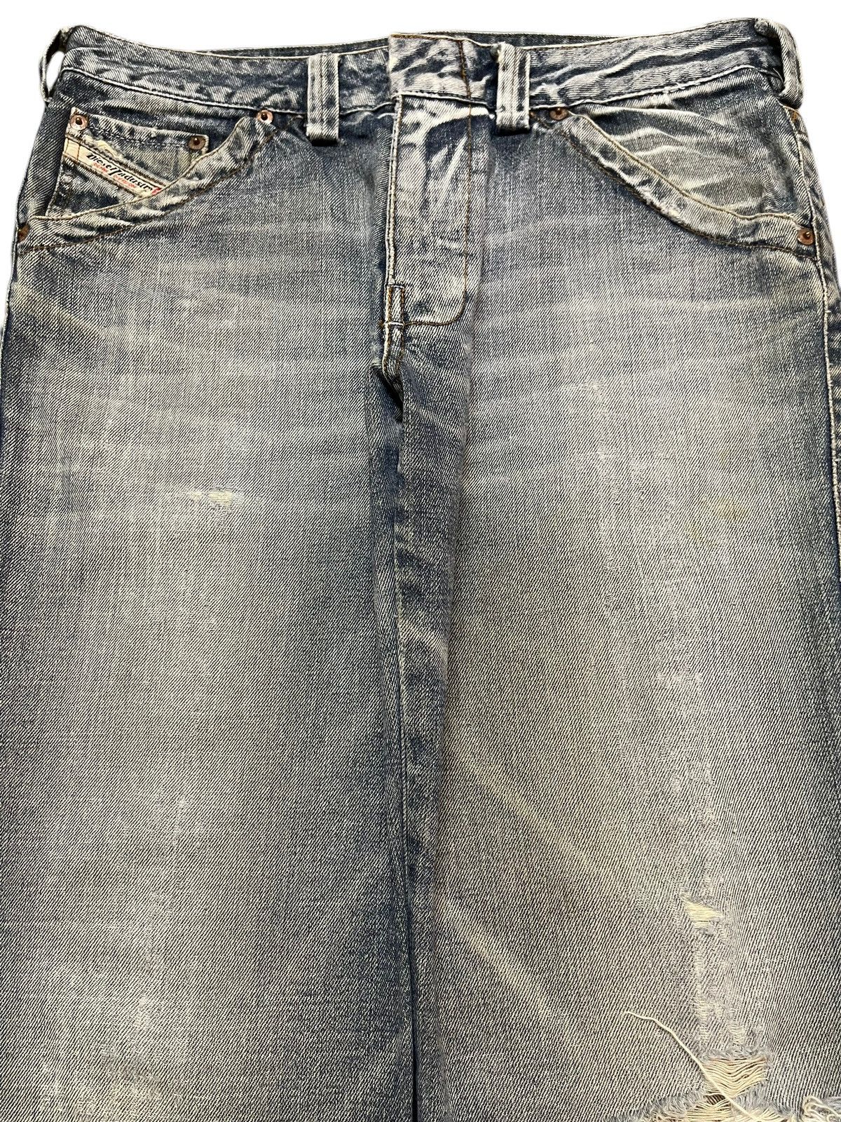 Diesel Vintage Diesel Industry Faded Wash Distressed Wide Leg Jeans Size US 32 / EU 48 - 3 Thumbnail