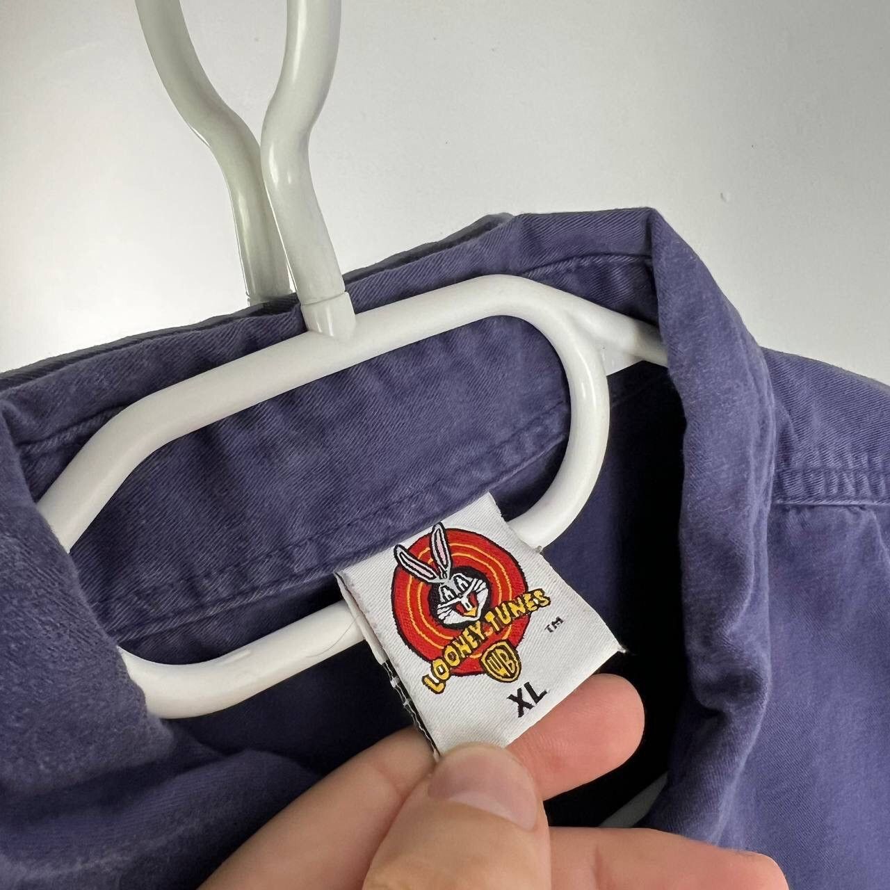 Vintage Warner Bros 1997 Looney Tunes Shirt Button Up 90s Size US XL / EU 56 / 4 - 4 Thumbnail