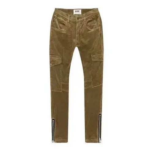 Japanese Brand Khaki Corduroy Zip Flare Leg Cargo Pants Trousers Size US 36 / EU 52 - 4 Thumbnail