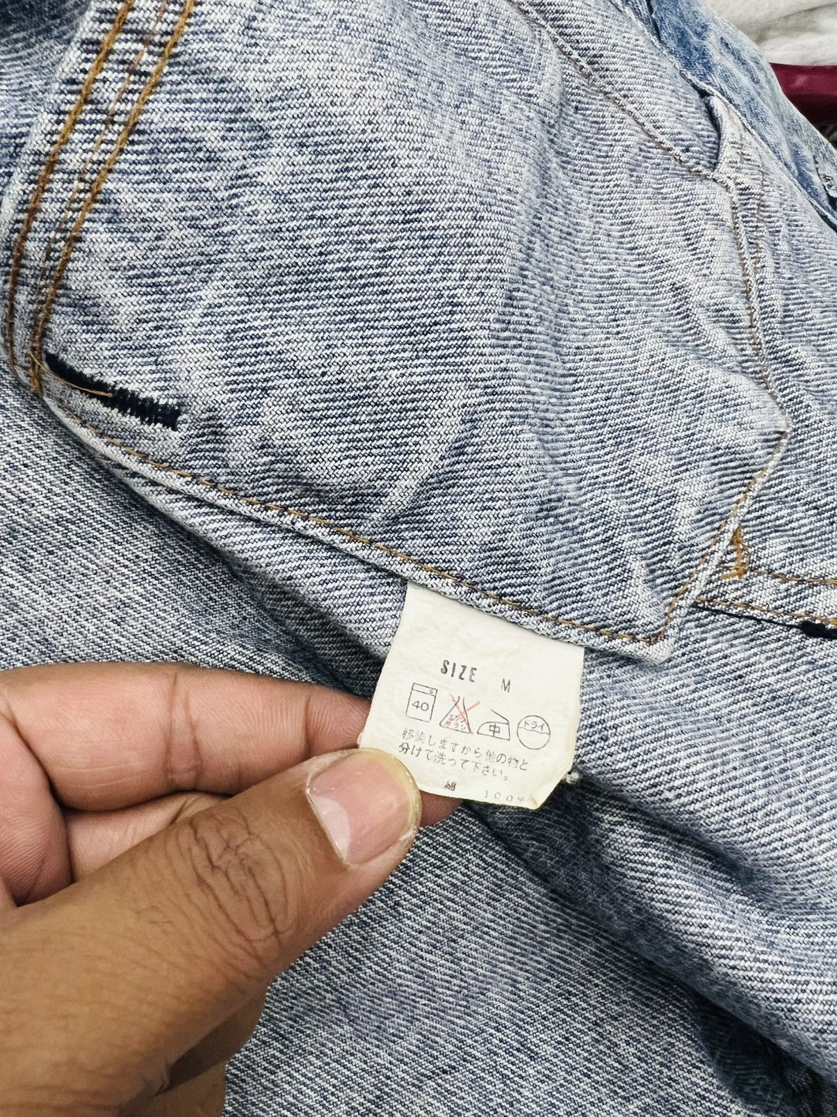 Levi's × Levi's Vintage Clothing × Vintage VINTAGE LEVIS ALASKA ORANGE TAB J02 ACID WASH DENIM JACKET Size US M / EU 48-50 / 2 - 12 Thumbnail