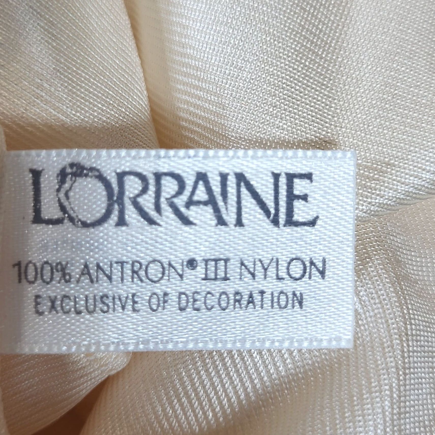 Vintage Vtg Lorraine Womens Camisole 38 Cream Nylon Antron Lace Trim 1980s Victorian USA Mens? Size ONE SIZE - 5 Thumbnail